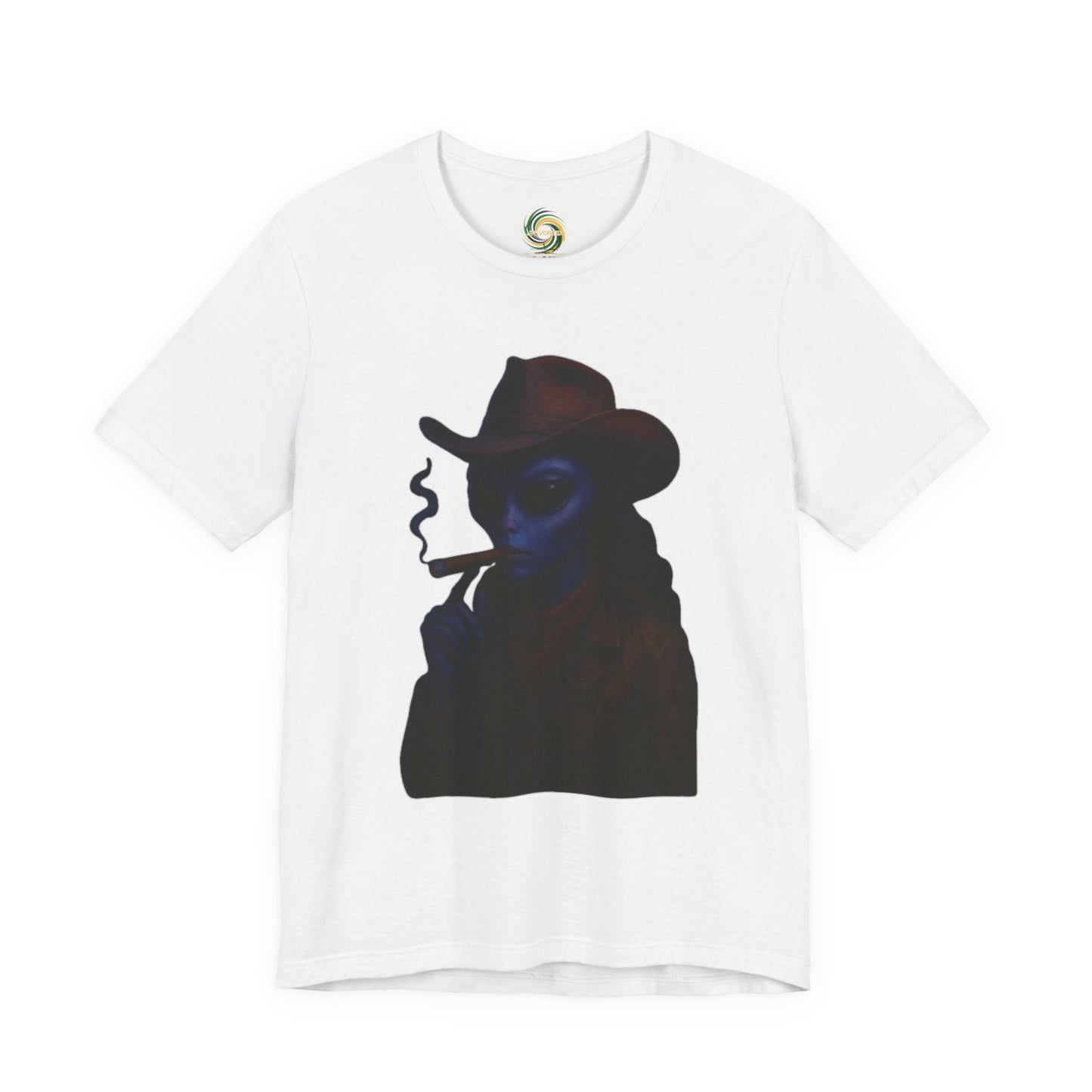Mysterious Cowboy Tee, Unisex T-Shirt, Vintage Style Graphic Tee, Casual Wear, Gift for Him/Her, Unique Art Shirt