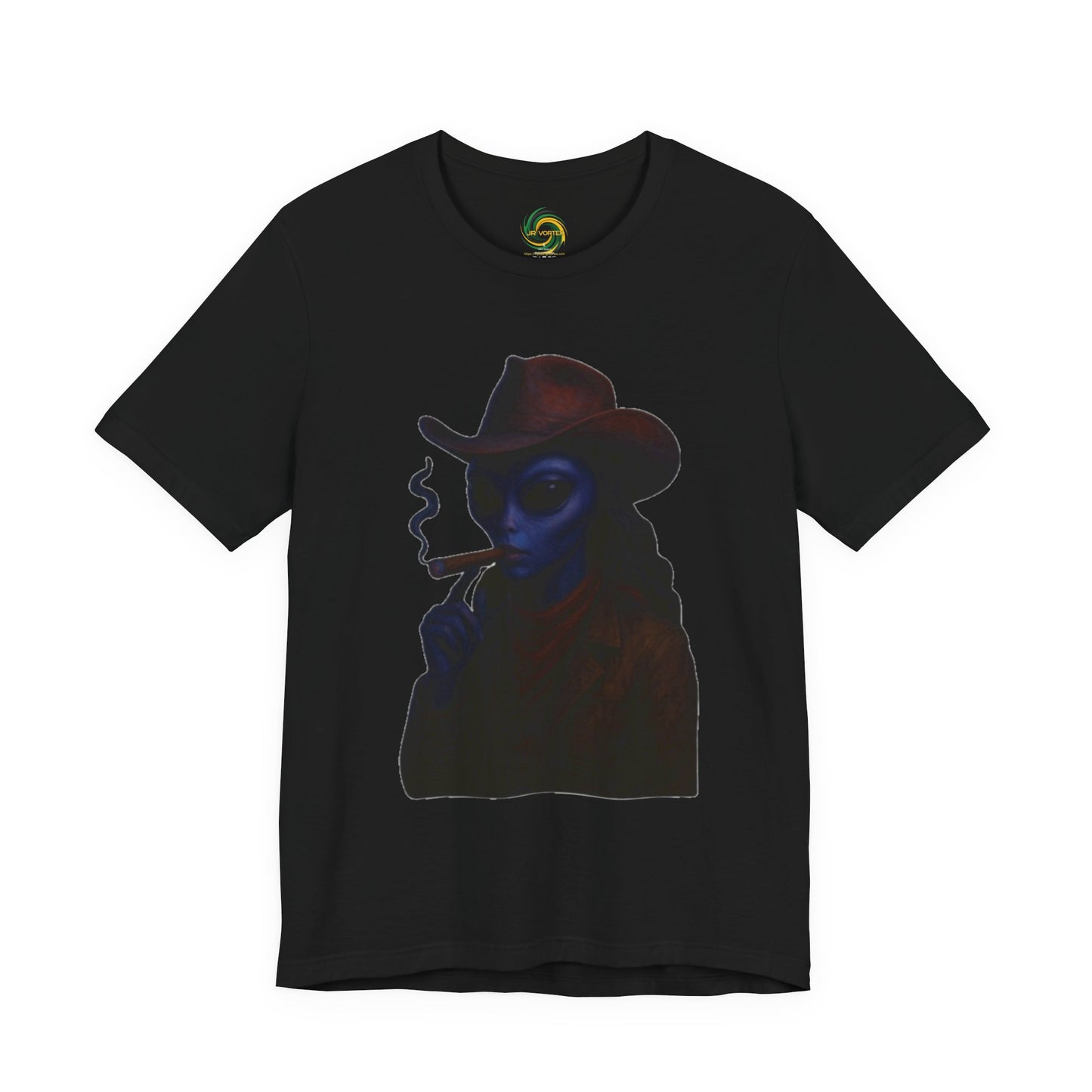 Mysterious Cowboy Tee, Unisex T-Shirt, Vintage Style Graphic Tee, Casual Wear, Gift for Him/Her, Unique Art Shirt