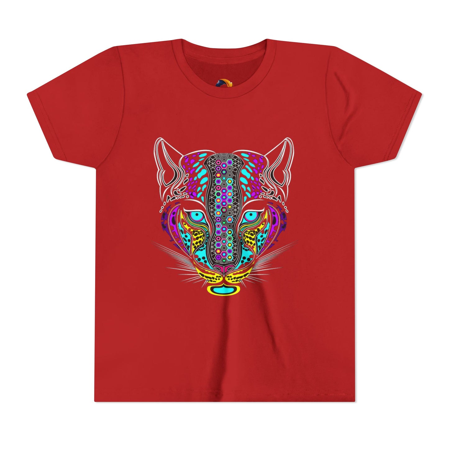 Colorful Tiger Youth Tee, Trendy Kids Shirt, Animal Lover Gift, Fun Birthday Apparel, Unique Graphic Tee