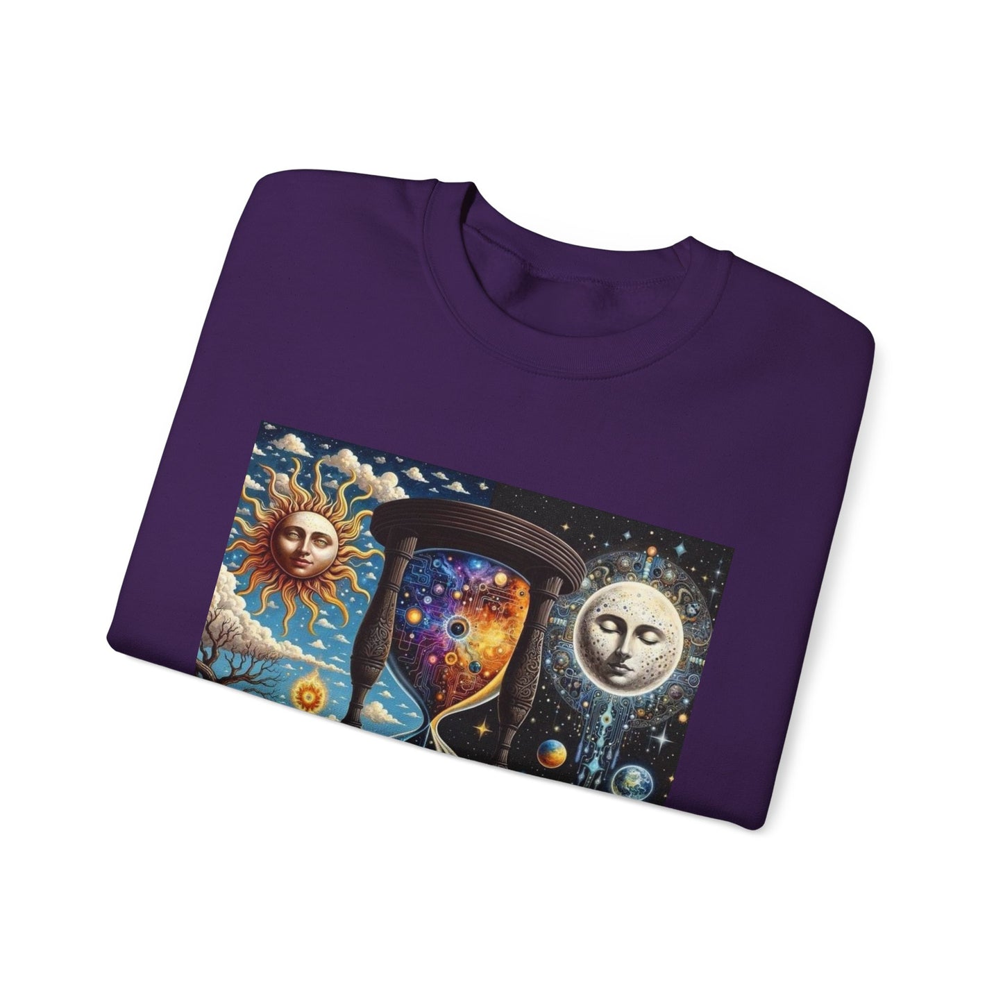Cosmic Hourglass Sweatshirt, Unisex Heavy Blend Crewneck Sweatshirt, Astrology Sweatshirt, Celestial Sweatshirt, Gift for Space Lovers, Cool