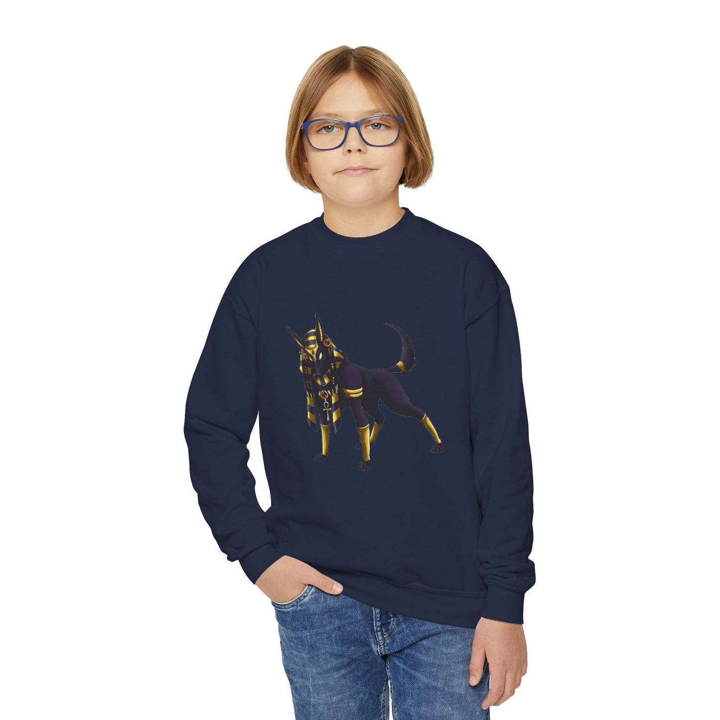 Golden Dog Youth Crewneck Sweatshirt, Animal Lover Gift, Cozy Youth Apparel, Pet Memorial, Dog-Themed Sweatshirt, Fun Everyday Wear