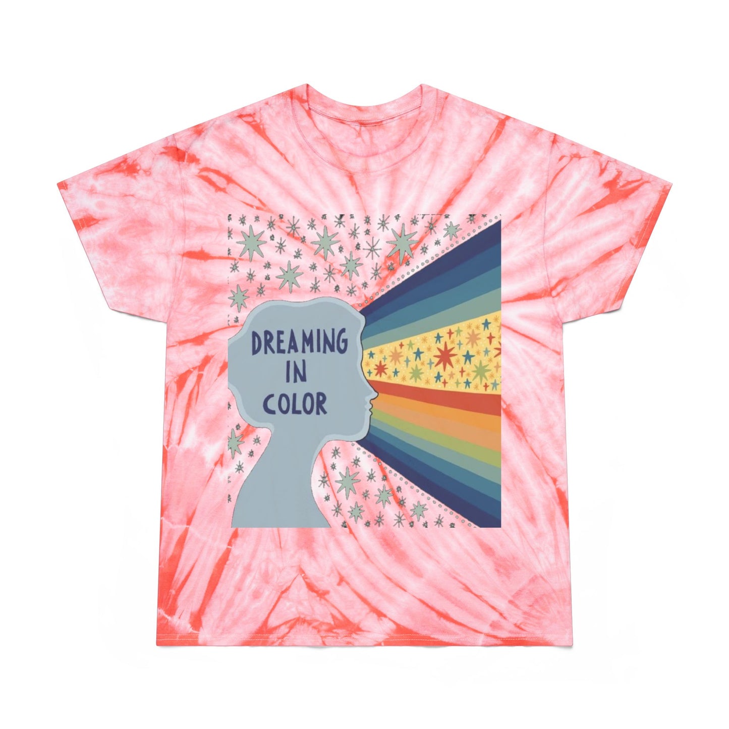 Dreaming in Color Tie-Dye Tee, Vibrant Unisex T-shirt, Bohemian Style, Casual Wear, Gift for Dreamers, Summer Fashion