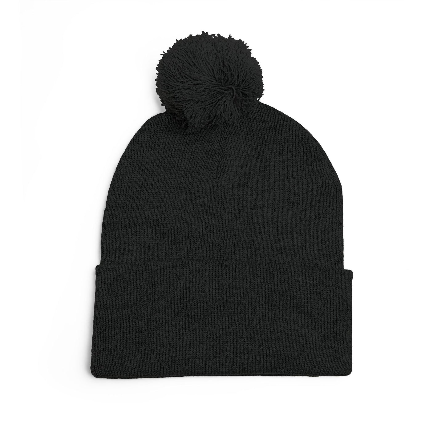Cozy Embroidered Pom-Pom Knit Cap, Winter Hat for Men & Women, Holiday Gift Beanie, Cute Knitted Cap, Casual Headwear