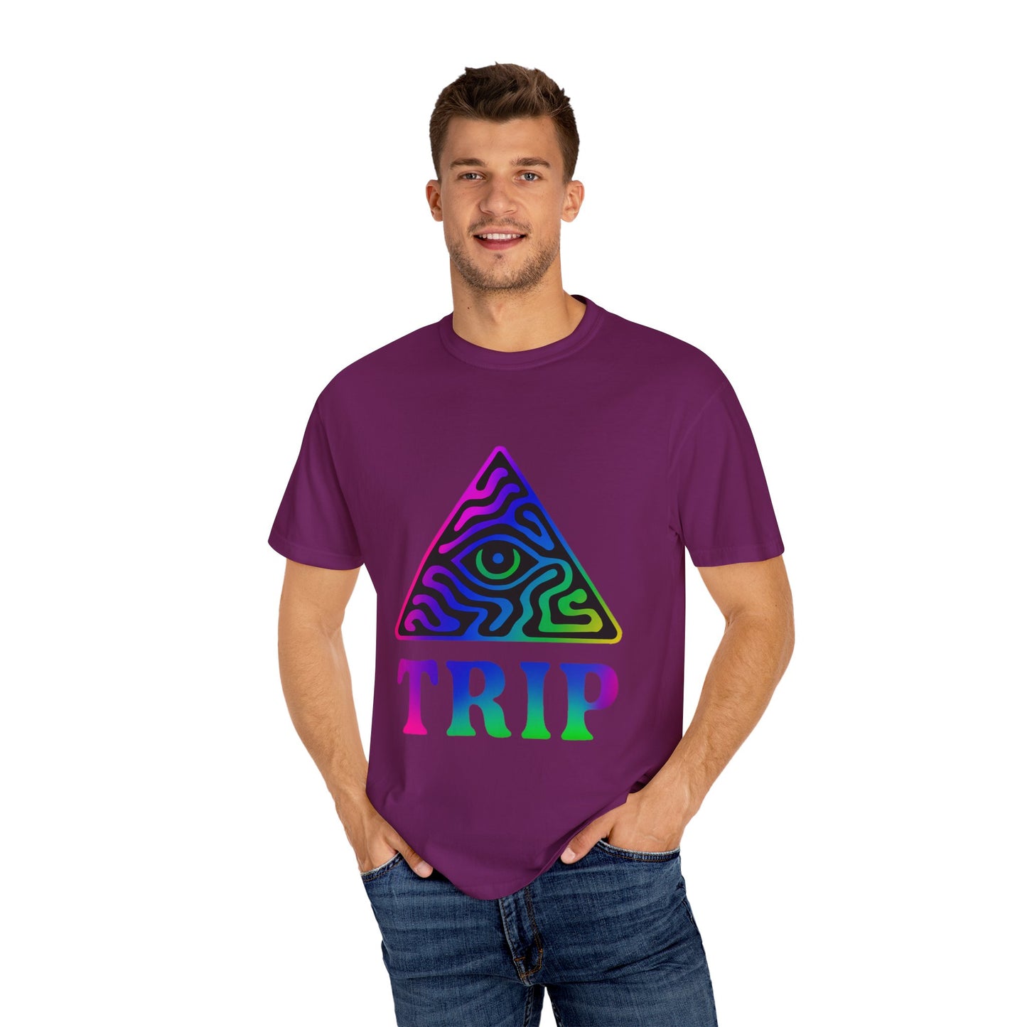 Psychedelic Trip T-Shirt, Unisex Graphic Tee, Retro Vibe Shirt, Festival Wear, Gift for Creative Souls