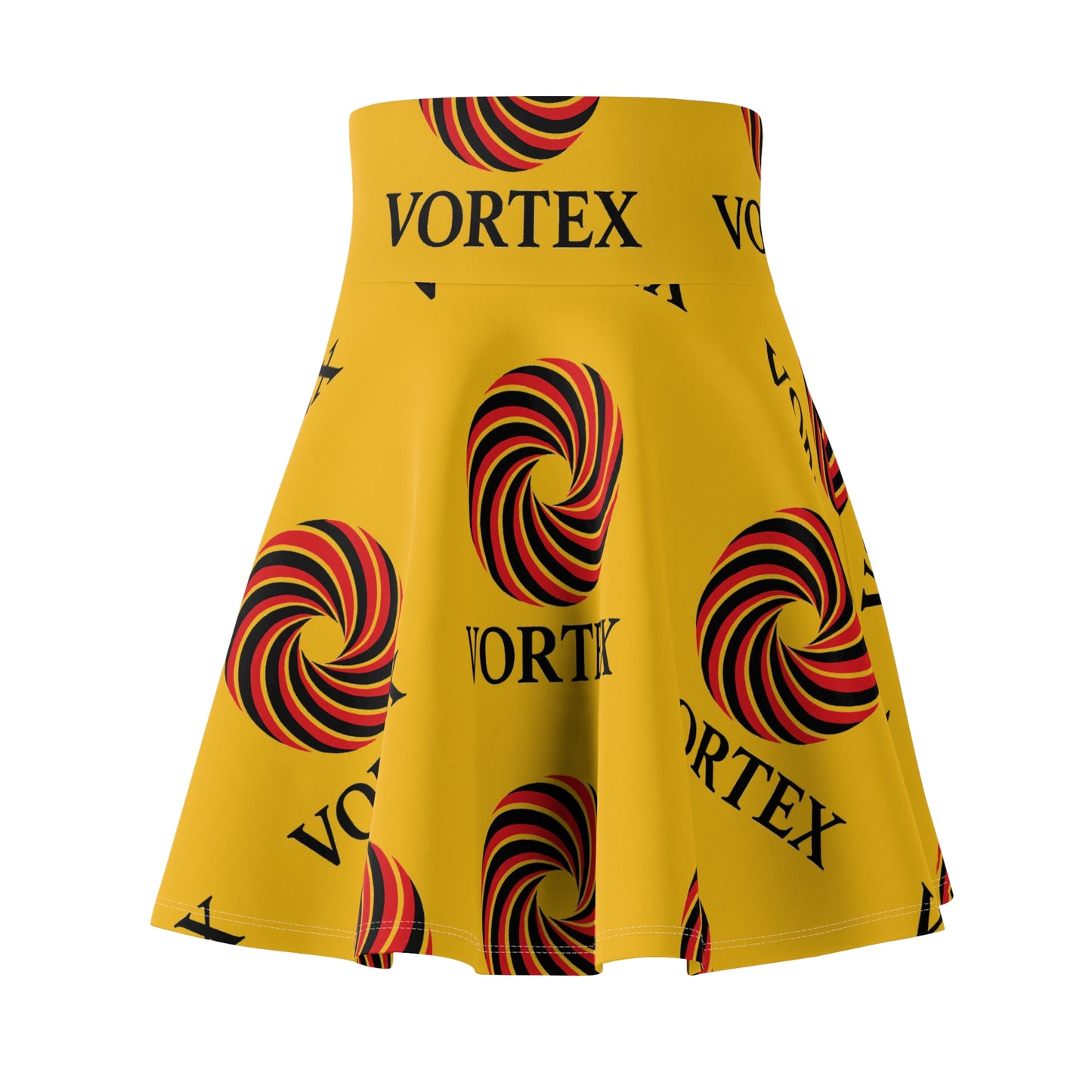 Vortex Pattern Women's Skater Skirt, Vibrant Twirl Skirt, Casual Summer Outfit, Festival Wear, Unique Fashion