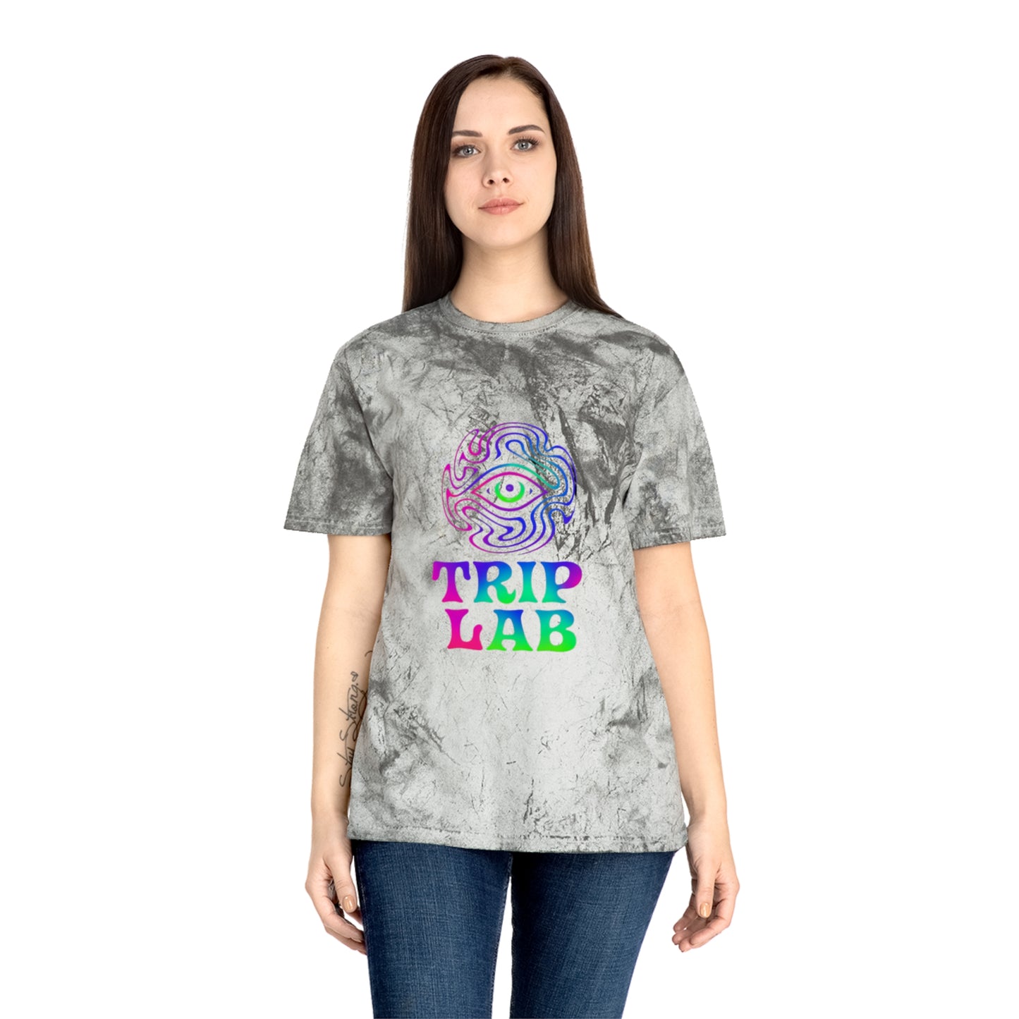 Colorful Psychedelic T-Shirt👍 with Trip Lab Design, Unisex Tee, Festival Attire, Statement Shirt, Casual Wear, Gift for Friends