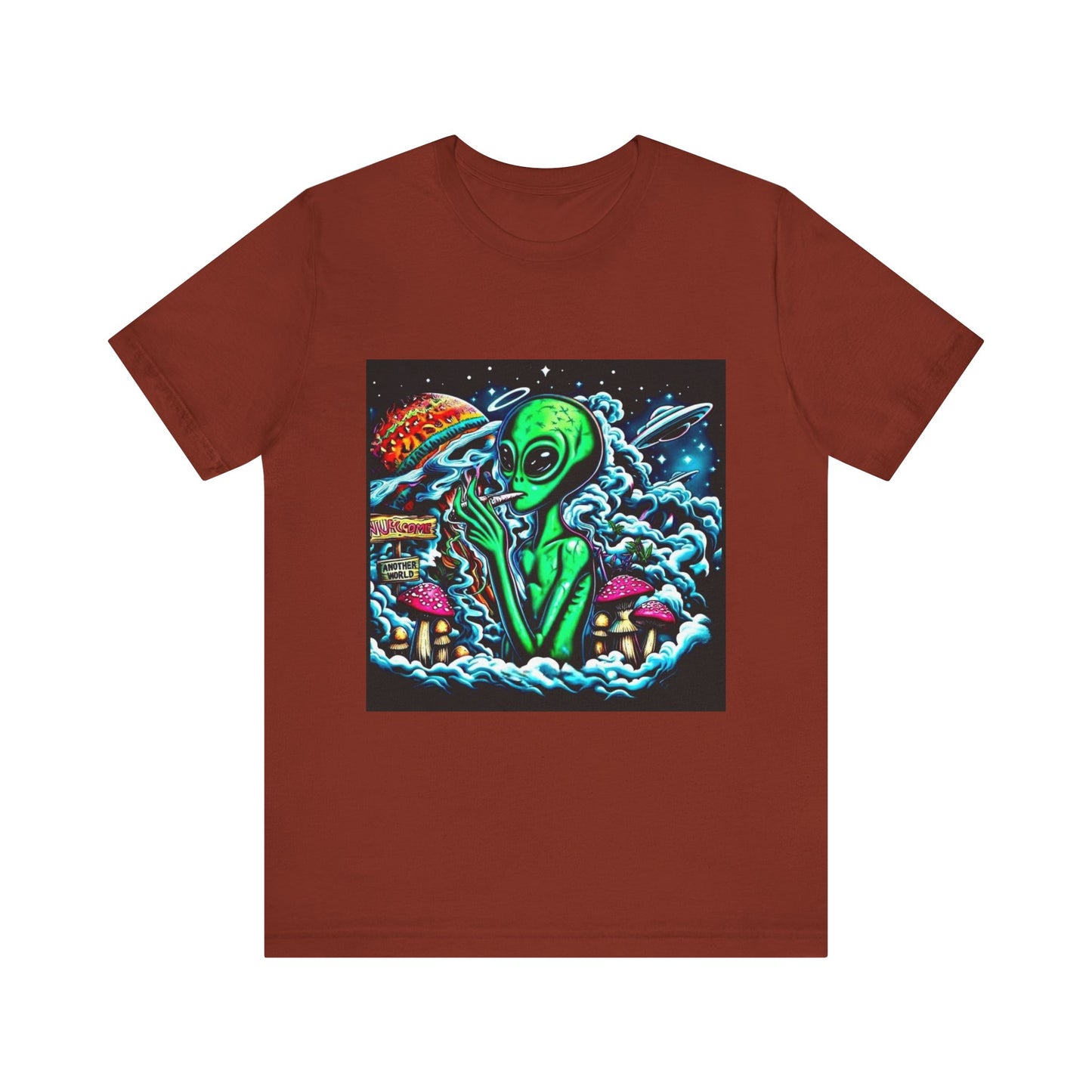 Alien Vibes Unisex Tee, Retro Alien Shirt, UFO Graphic Tee, Cute Space T-Shirt, Gift for Sci-Fi Lovers
