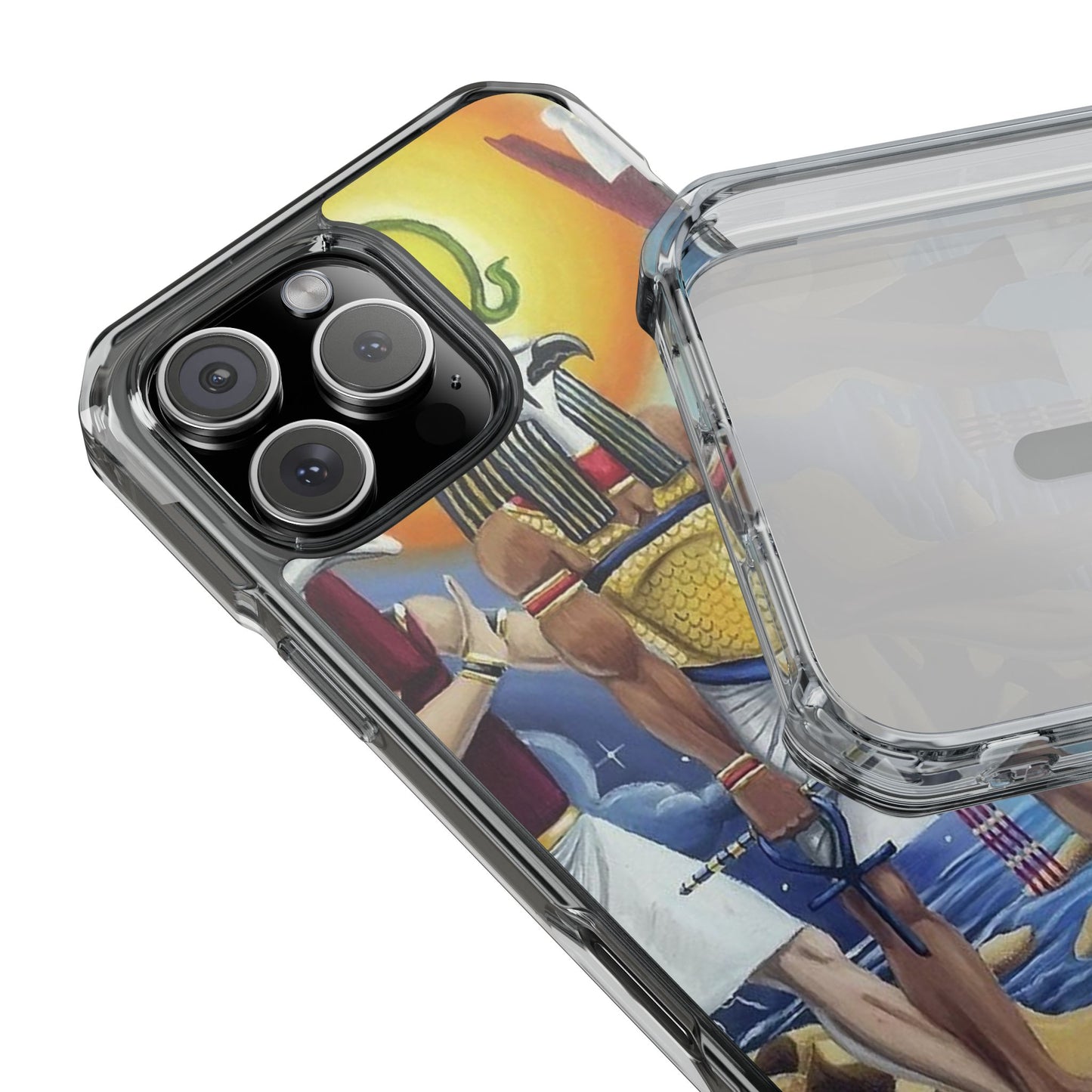 Egyptian Art Phone Case - Magnetic Clear Impact Case for Stylish Protection