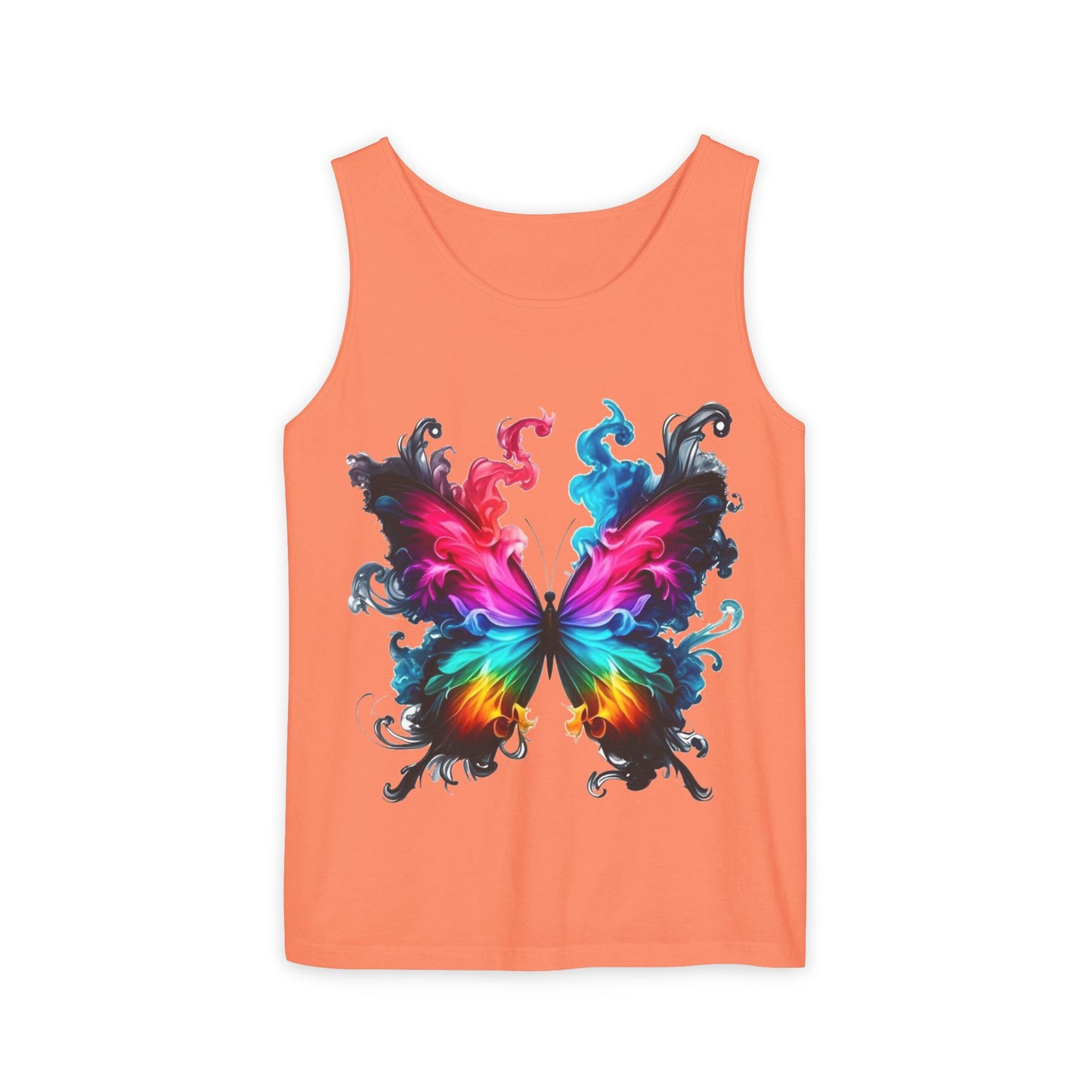 Vibrant Butterfly Design Unisex Tank Top | Colorful Summer Sleeveless Shirt, Gift for Nature Lovers, Festival Wear, Eco-Friendly Fashion