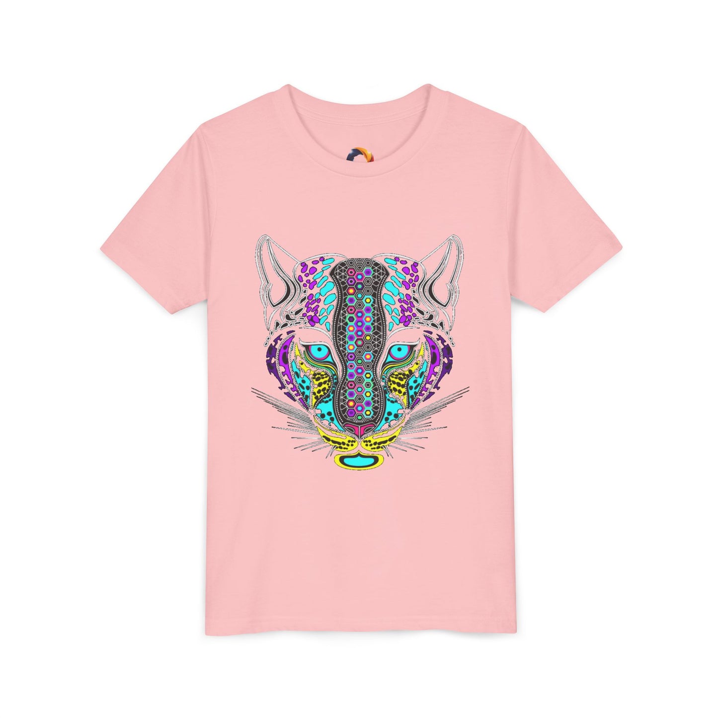 Colorful Tiger Youth Tee, Trendy Kids Shirt, Animal Lover Gift, Fun Birthday Apparel, Unique Graphic Tee