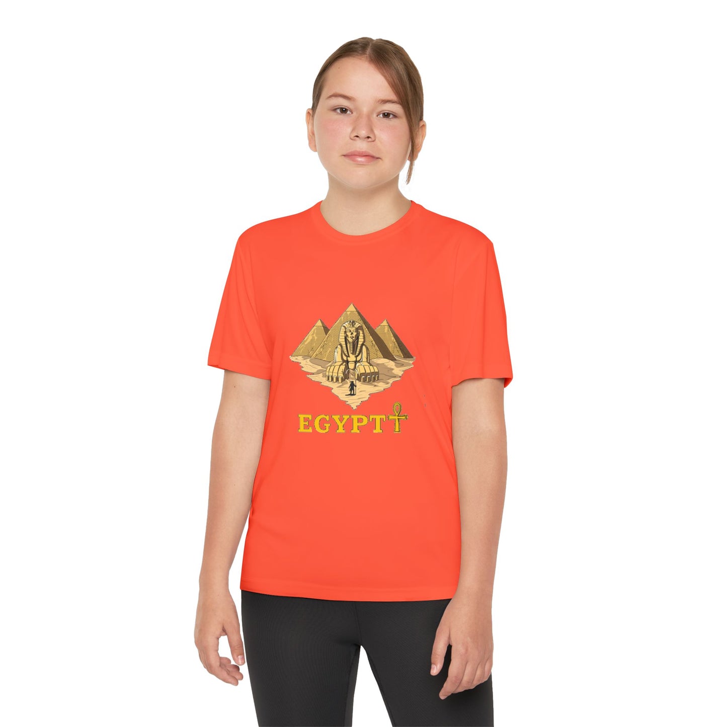 Egyptian Pyramid Youth Tee, Cool Shirt for Kids, Vintage Style Cotton Top, Gift for Birthdays, Travel Enthusiasts, Summer Wear
