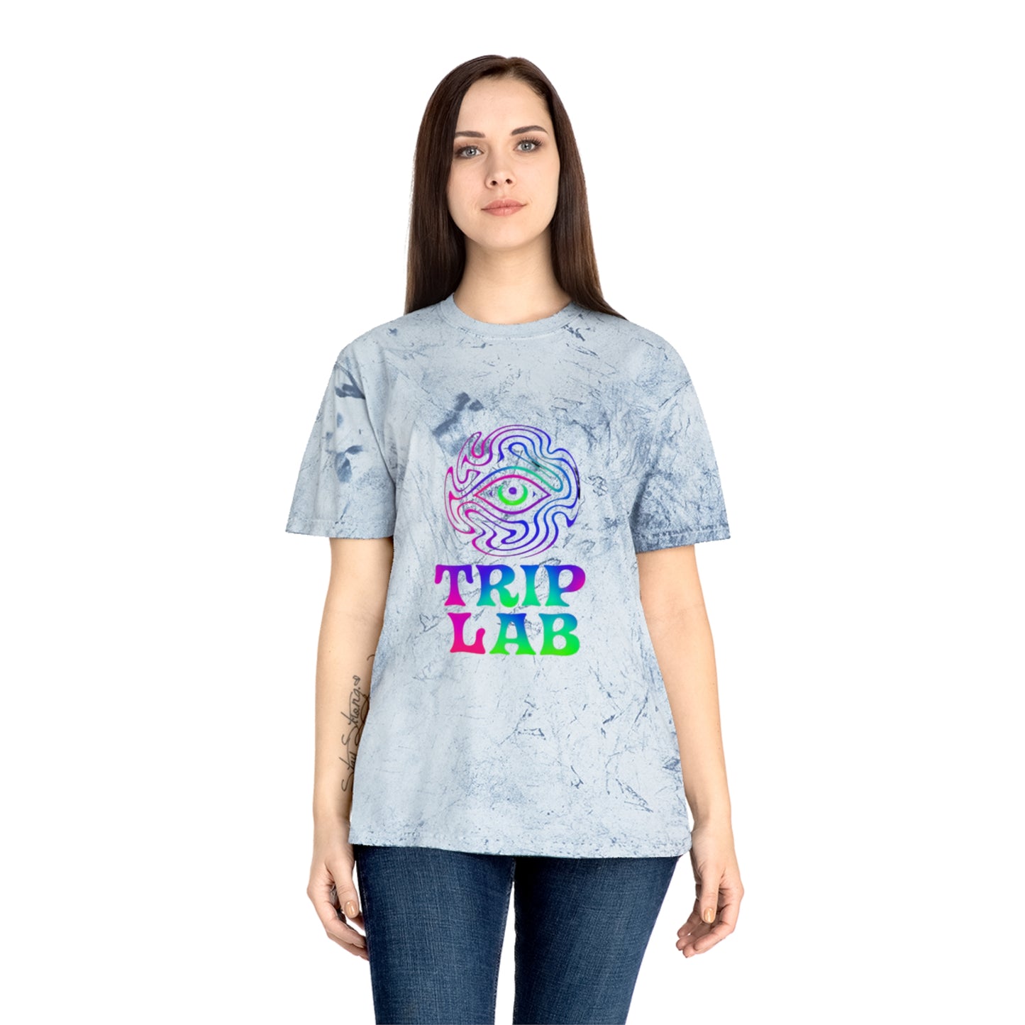 Colorful Psychedelic T-Shirt👍 with Trip Lab Design, Unisex Tee, Festival Attire, Statement Shirt, Casual Wear, Gift for Friends