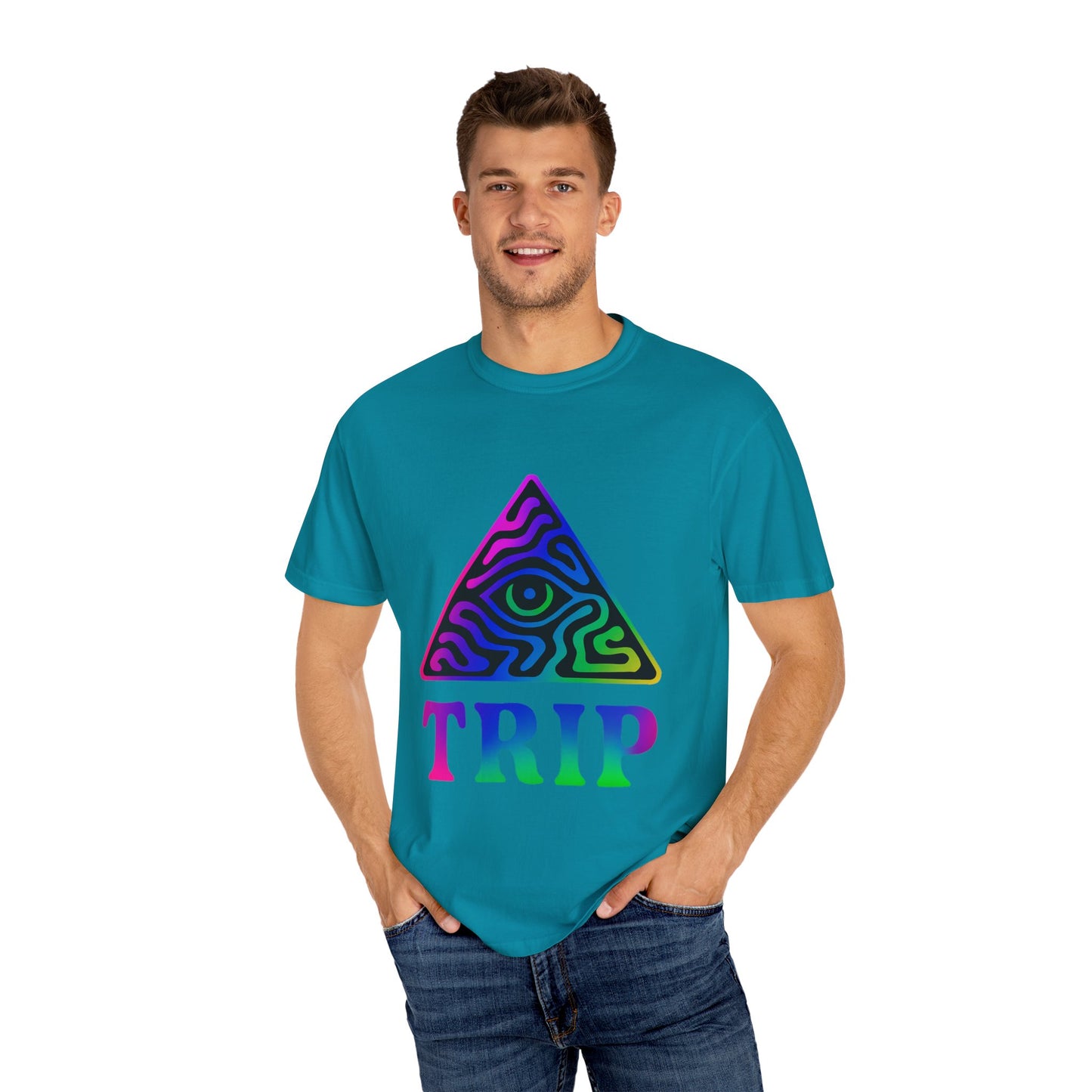 Psychedelic Trip T-Shirt, Unisex Graphic Tee, Retro Vibe Shirt, Festival Wear, Gift for Creative Souls