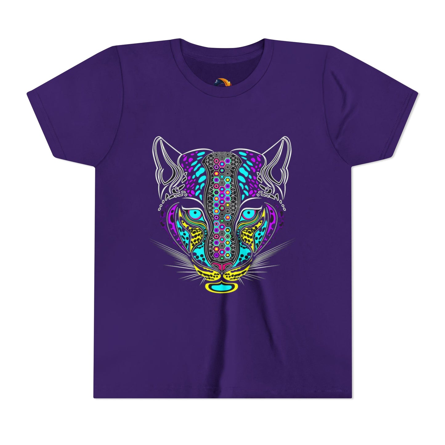 Colorful Tiger Youth Tee, Trendy Kids Shirt, Animal Lover Gift, Fun Birthday Apparel, Unique Graphic Tee