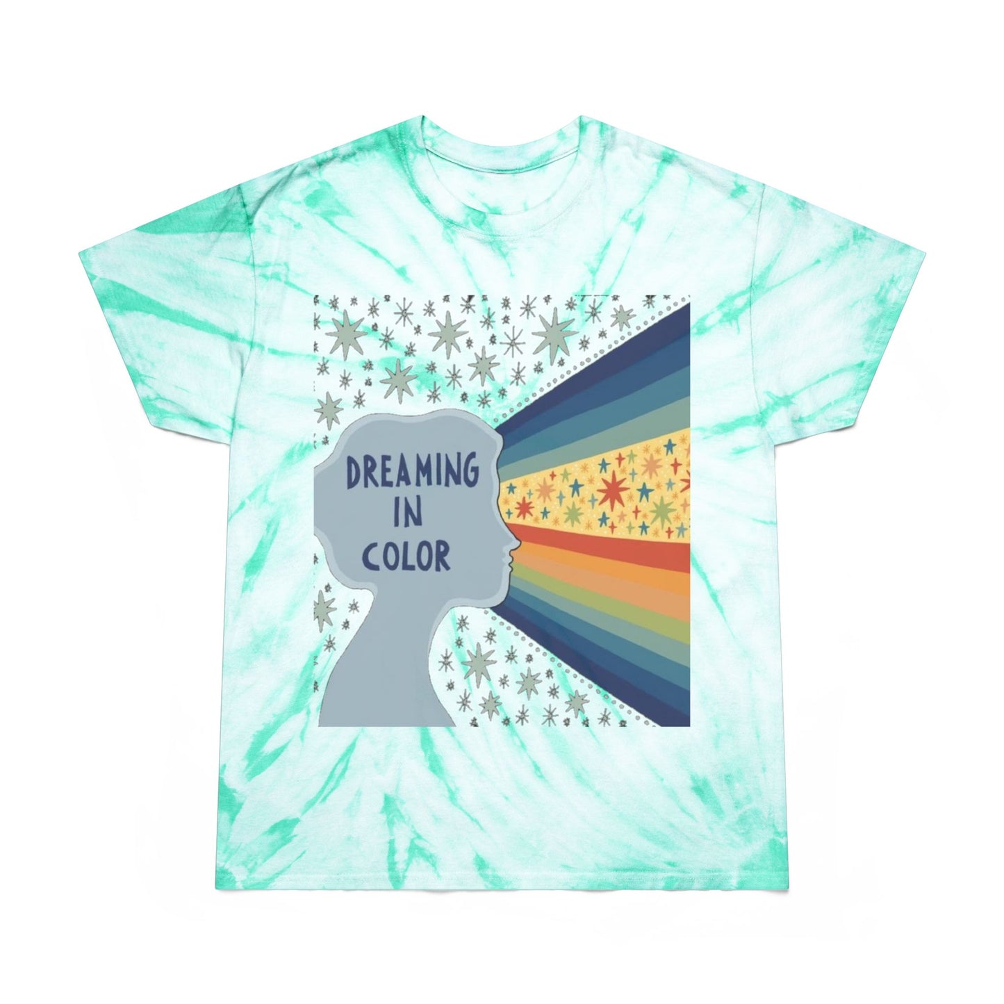 Dreaming in Color Tie-Dye Tee, Vibrant Unisex T-shirt, Bohemian Style, Casual Wear, Gift for Dreamers, Summer Fashion