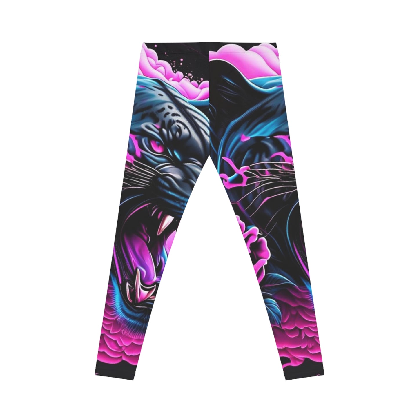 Vibrant Panther Print Leggings for Women, Athletic Wear, Yoga Pants, Festival Clothing, Casual Workout