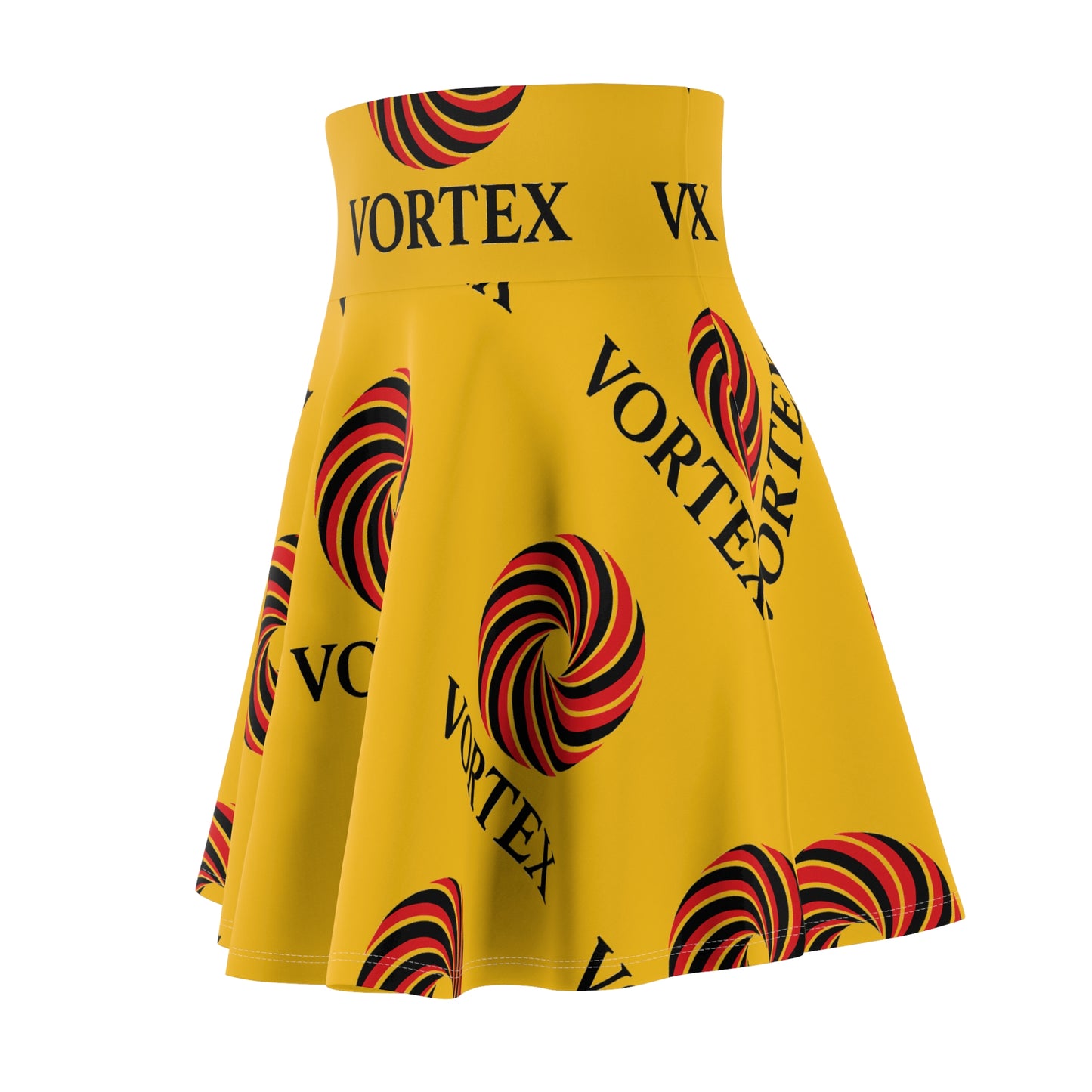 Vortex Pattern Women's Skater Skirt, Vibrant Twirl Skirt, Casual Summer Outfit, Festival Wear, Unique Fashion