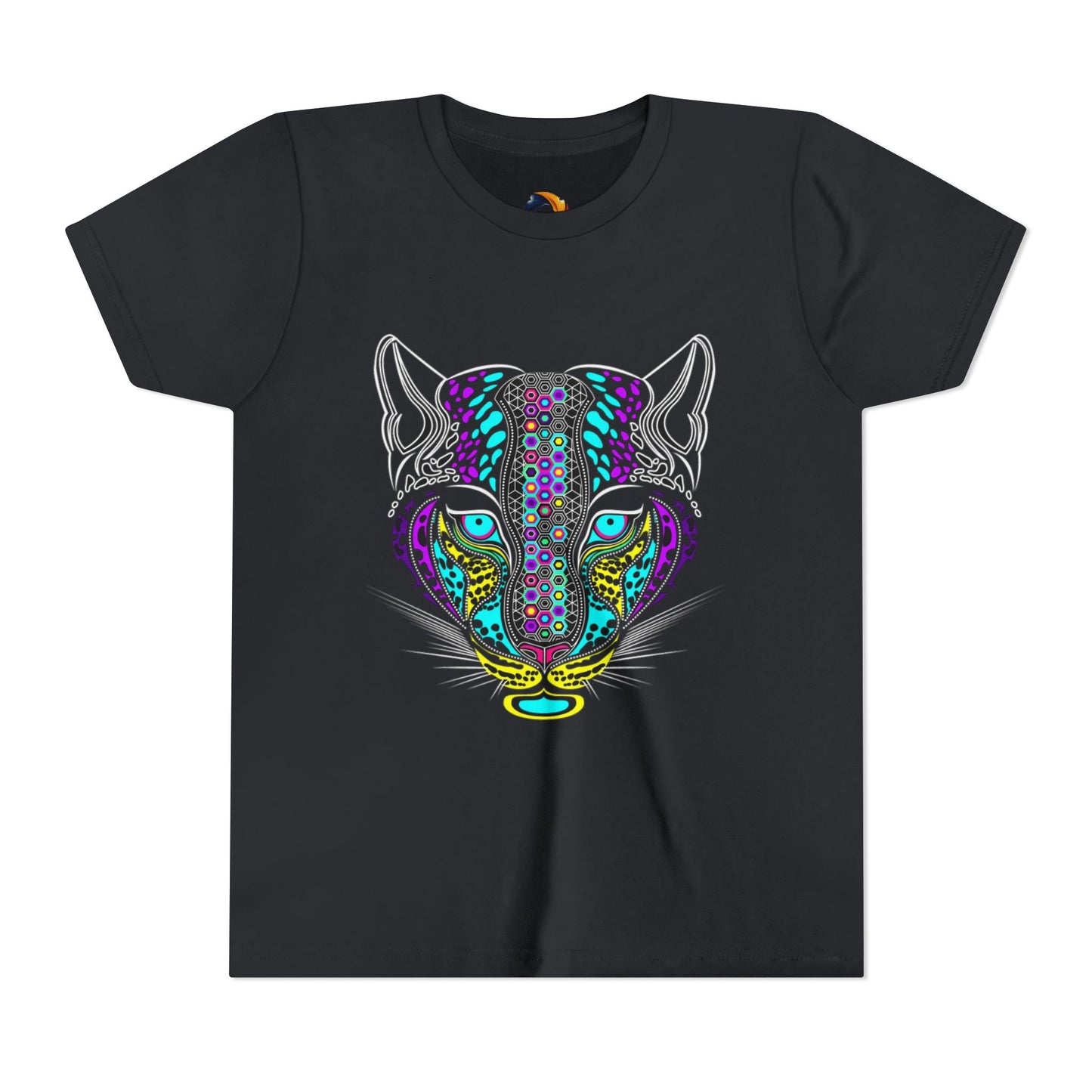 Colorful Tiger Youth Tee, Trendy Kids Shirt, Animal Lover Gift, Fun Birthday Apparel, Unique Graphic Tee