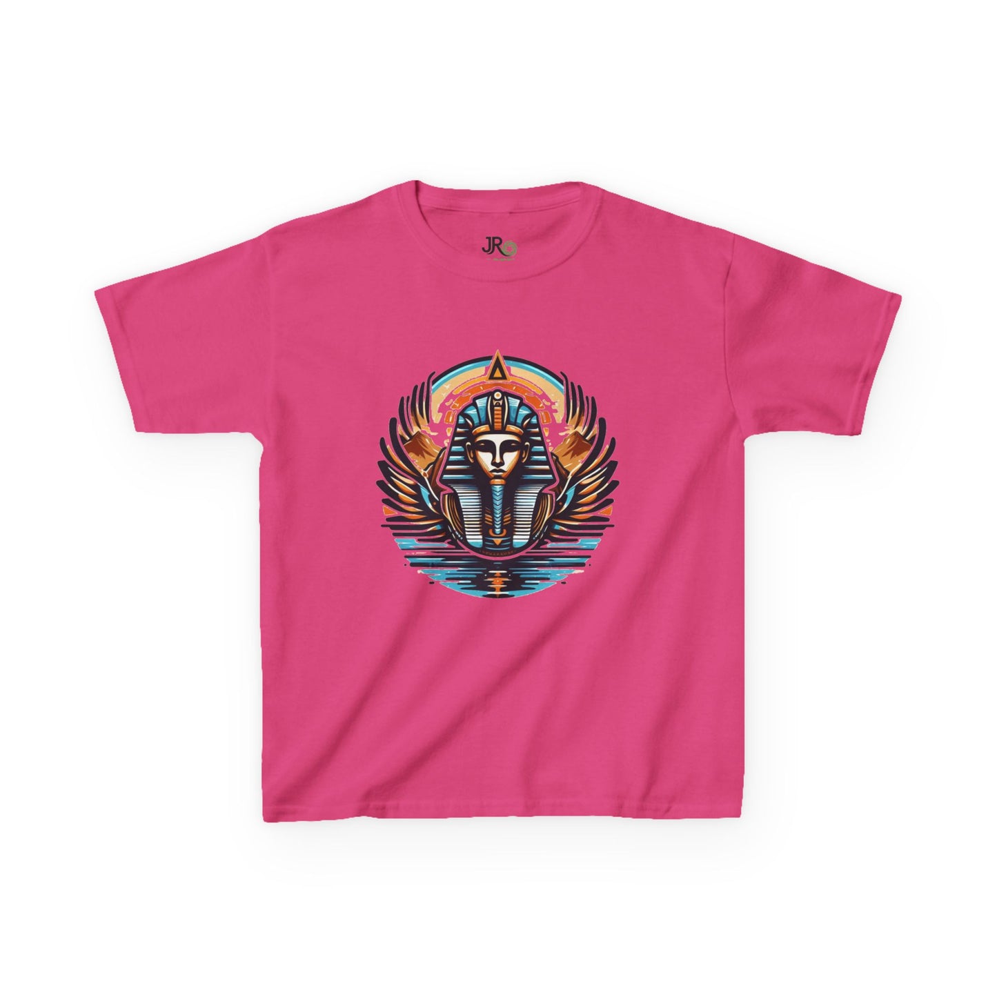 Pharaohs & Wings Tee - Kids Heavy Cotton™ Tee, Fun Egyptian Style Tee, Unique Kids Shirt, Birthday Gift, Adventure Tee