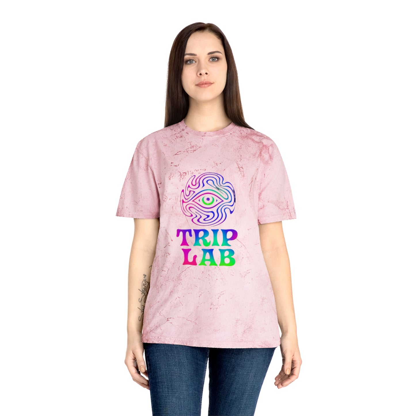 Colorful Psychedelic T-Shirt👍 with Trip Lab Design, Unisex Tee, Festival Attire, Statement Shirt, Casual Wear, Gift for Friends