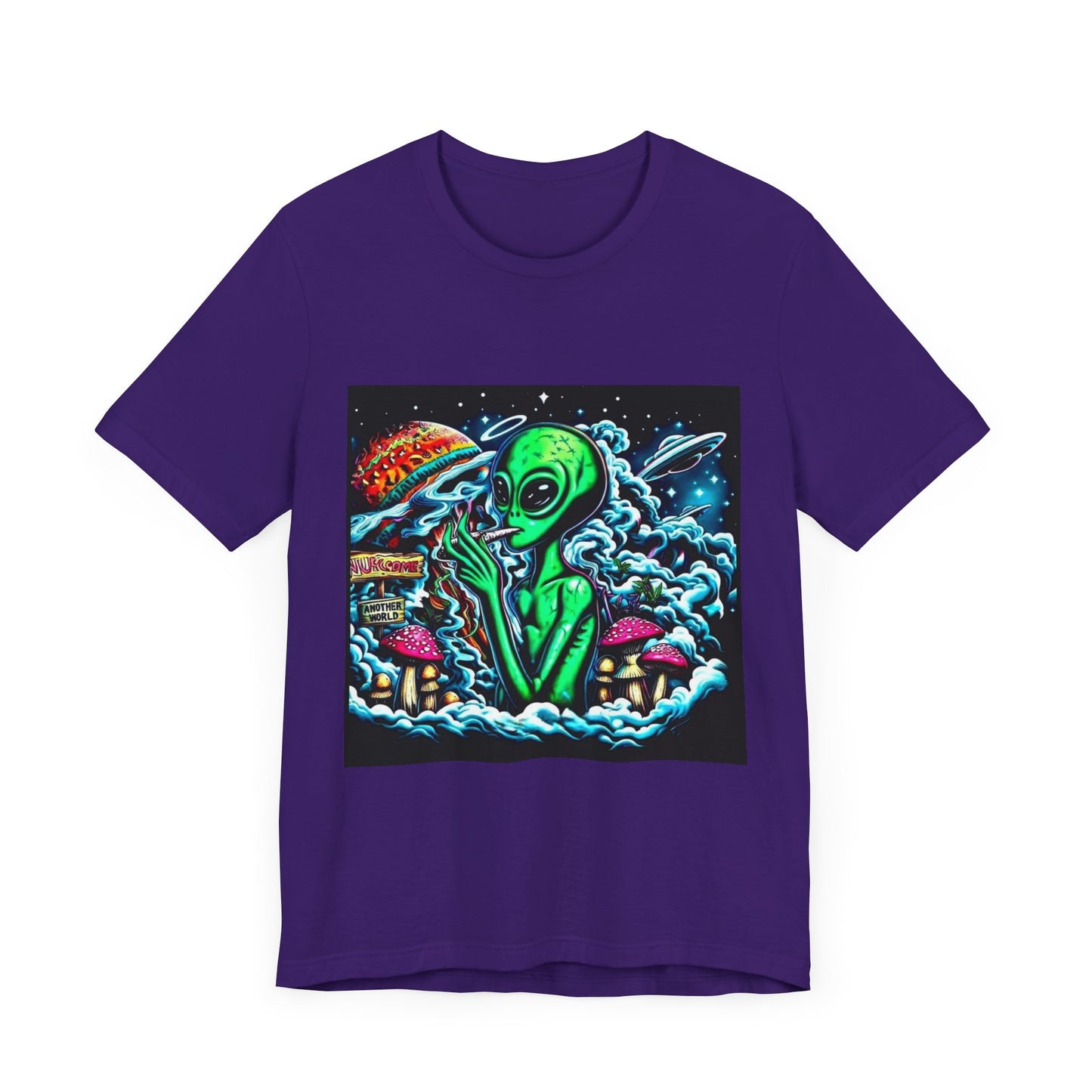 Alien Vibes Unisex Tee, Retro Alien Shirt, UFO Graphic Tee, Cute Space T-Shirt, Gift for Sci-Fi Lovers