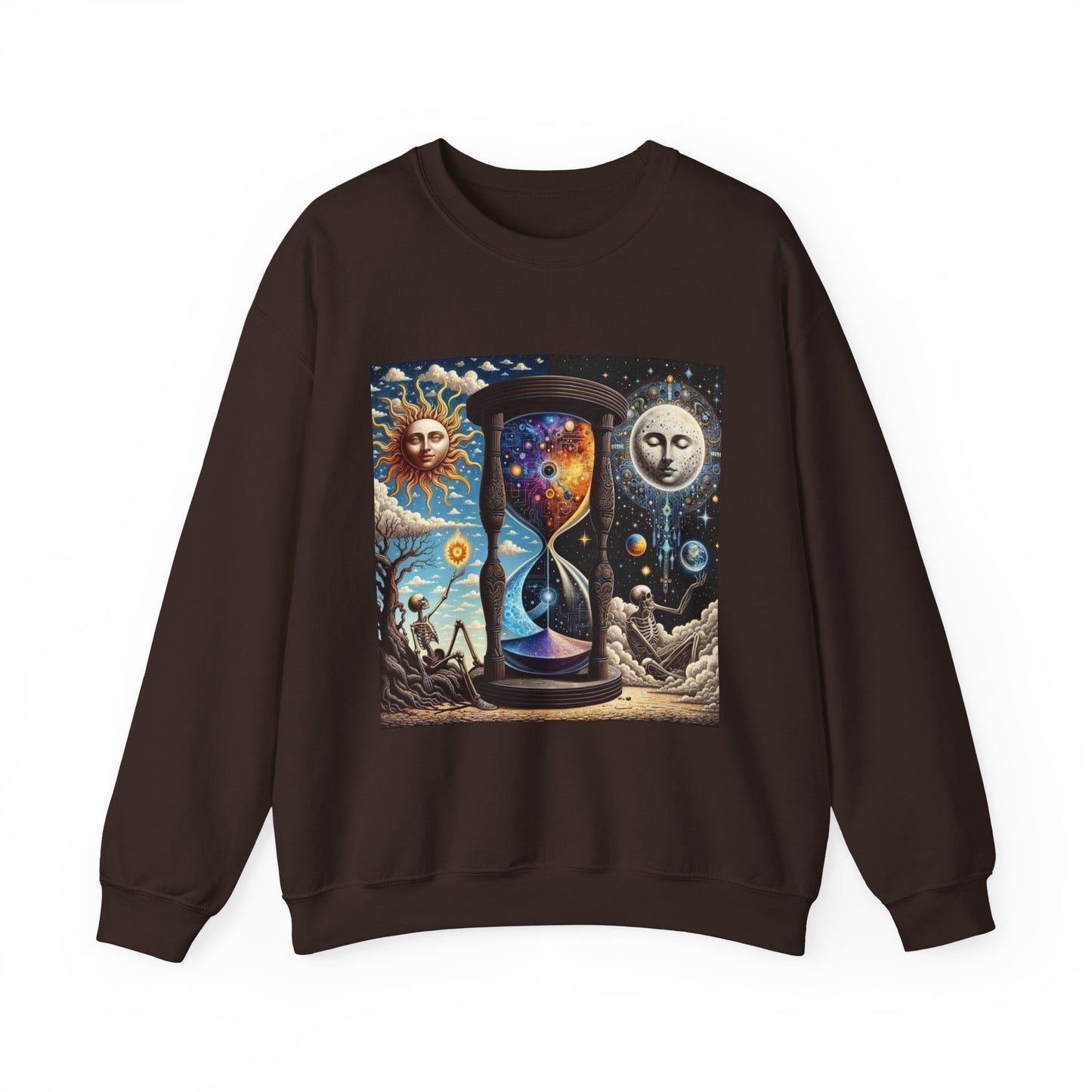 Cosmic Hourglass Sweatshirt, Unisex Heavy Blend Crewneck Sweatshirt, Astrology Sweatshirt, Celestial Sweatshirt, Gift for Space Lovers, Cool