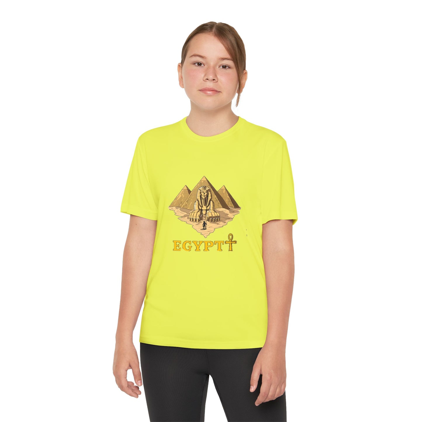 Egyptian Pyramid Youth Tee, Cool Shirt for Kids, Vintage Style Cotton Top, Gift for Birthdays, Travel Enthusiasts, Summer Wear