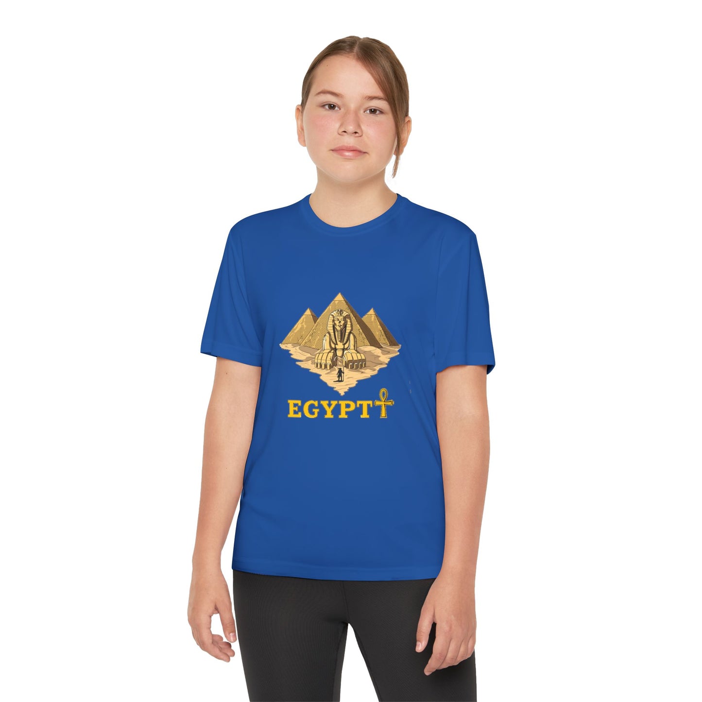 Egyptian Pyramid Youth Tee, Cool Shirt for Kids, Vintage Style Cotton Top, Gift for Birthdays, Travel Enthusiasts, Summer Wear