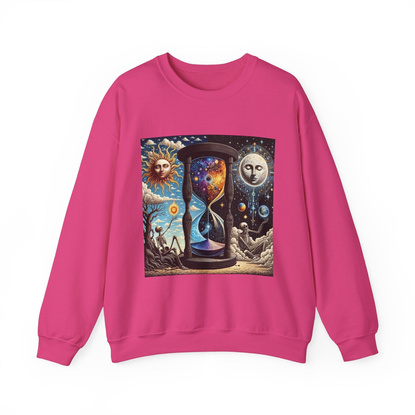 Cosmic Hourglass Sweatshirt, Unisex Heavy Blend Crewneck Sweatshirt, Astrology Sweatshirt, Celestial Sweatshirt, Gift for Space Lovers, Cool