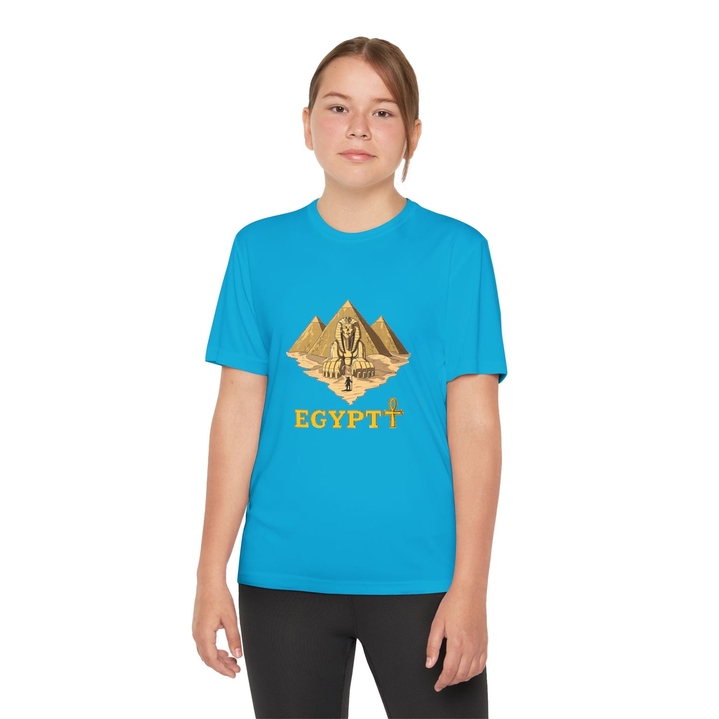 Egyptian Pyramid Youth Tee, Cool Shirt for Kids, Vintage Style Cotton Top, Gift for Birthdays, Travel Enthusiasts, Summer Wear
