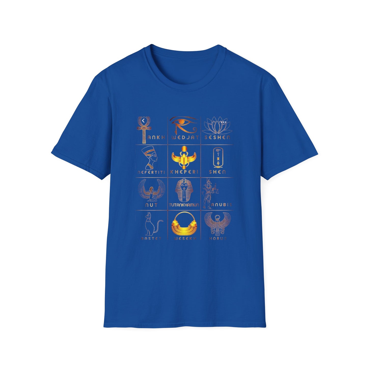 Egyptian Mythology Graphic Tee, Unisex Softstyle T-Shirt, Vintage Aesthetic Shirt, Gift for History Buffs, Astrology Summer Wardrobe