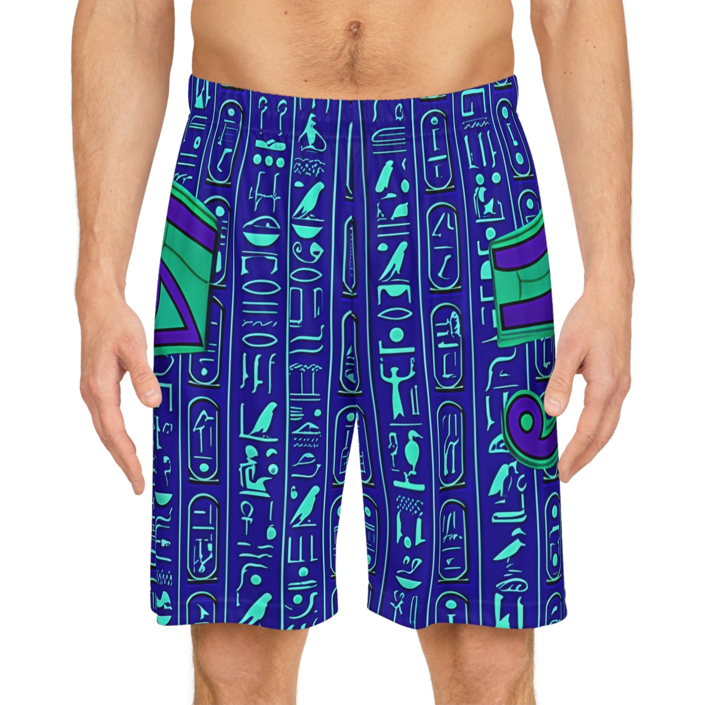 Stylish Egyptian-Themed Basketball Shorts | Unisex Athletic Wear, Sports Shorts, Summer Casual Wear, Gift for Sports Lovers, Street Style