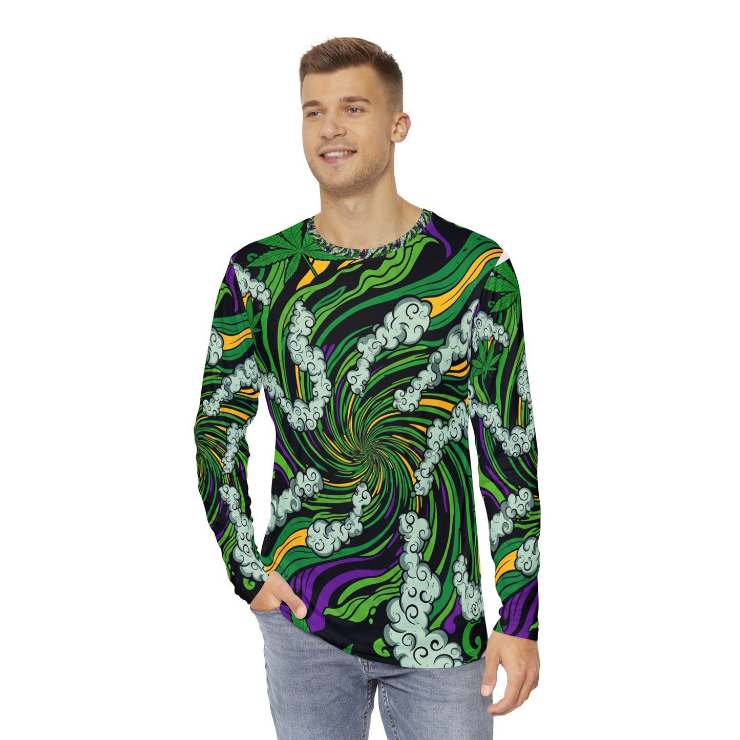 Copy of Psychedelic Long Sleeve Shirt, Trendy Graphic Tee for Festivals, Groovy Style Top, Unique Art Shirt, Perfect Gift for Music Lovers