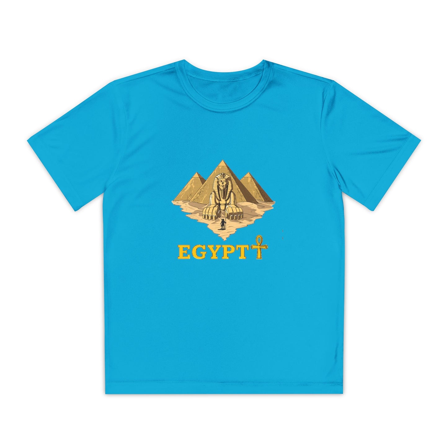Egyptian Pyramid Youth Tee, Cool Shirt for Kids, Vintage Style Cotton Top, Gift for Birthdays, Travel Enthusiasts, Summer Wear