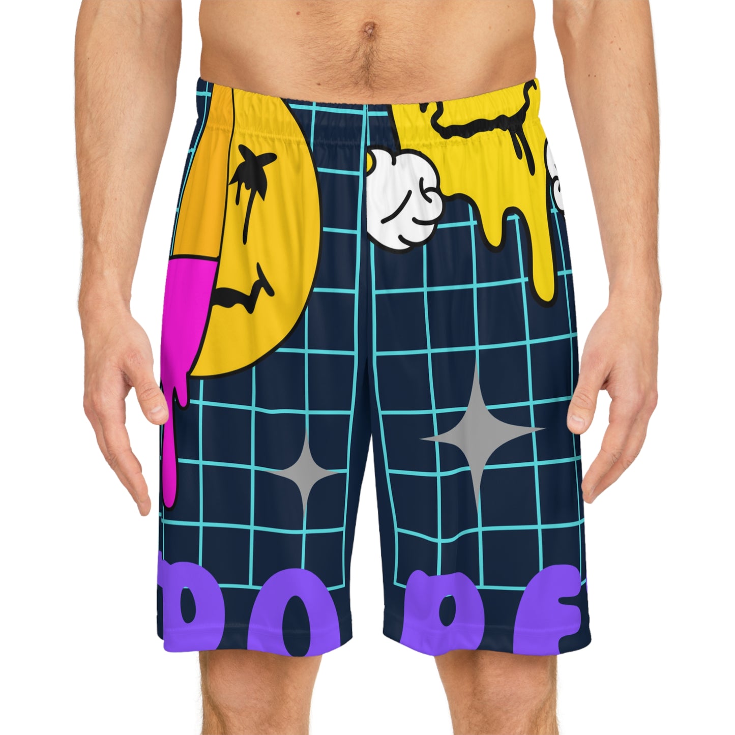 Vibrant Graphic Basketball Shorts - Retro Style Sportswear