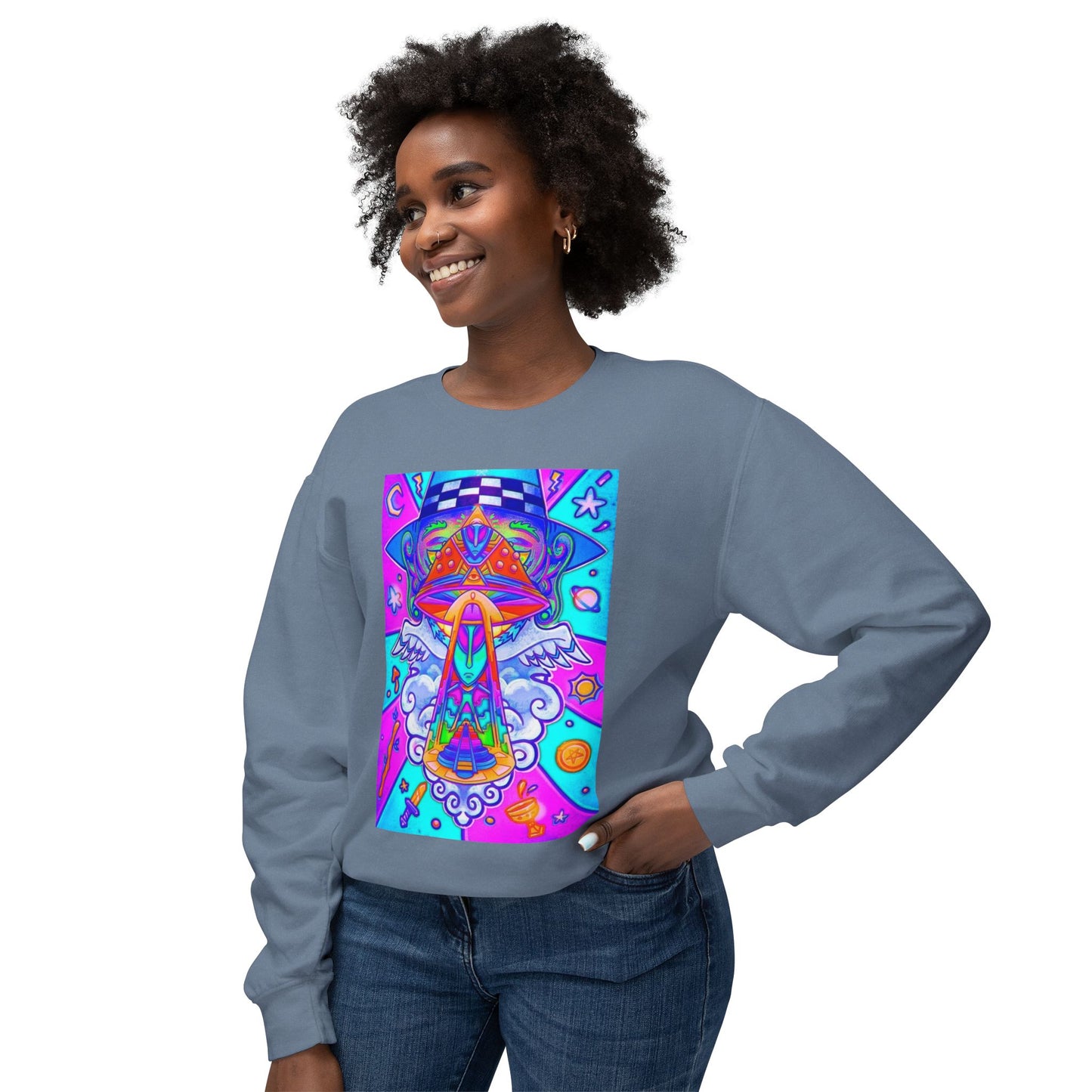 Psychedelic Art Crewneck Sweatshirt, Colorful Art Pullover, Unique Graphic Sweatshirt, Perfect Gift for Artists, Cozy Casual Wear