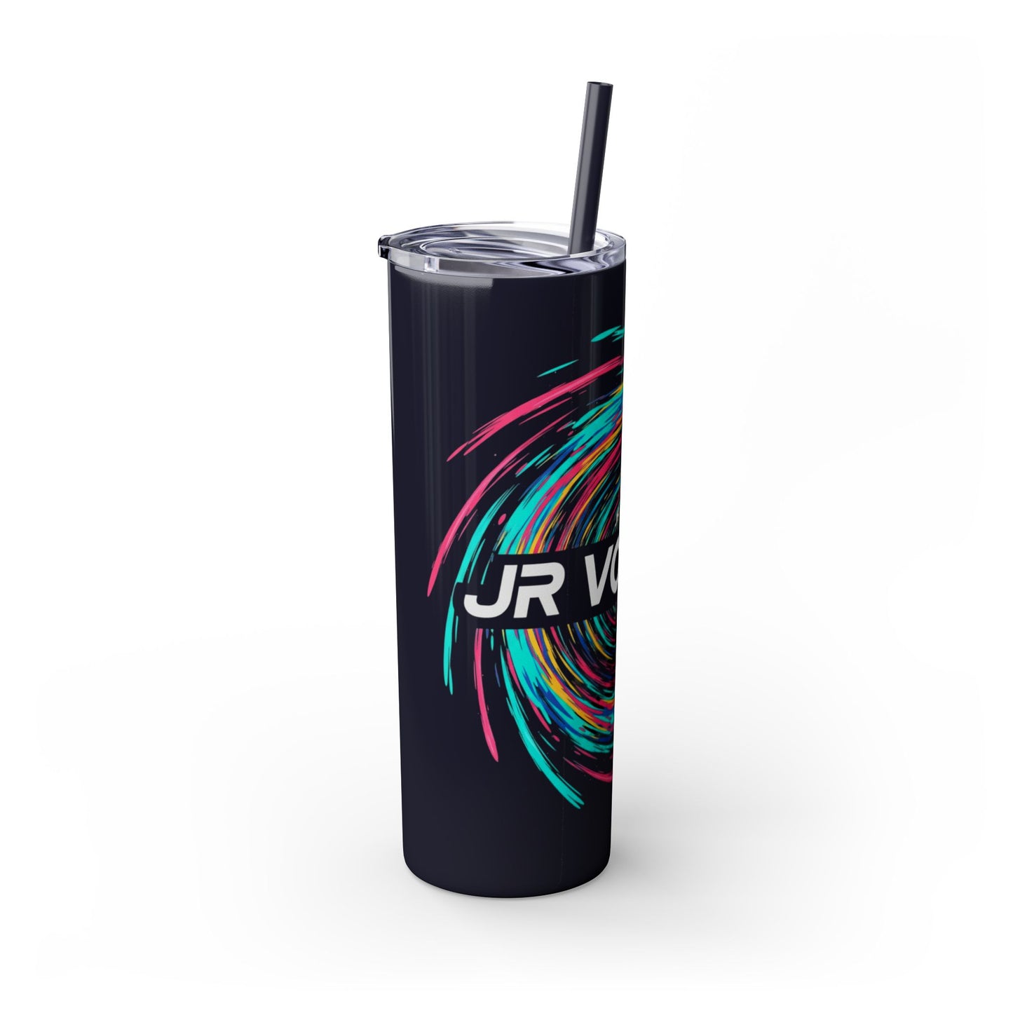 Colorful Swirl Skinny Tumbler with Straw, 20oz | Insulated Drinkware | Perfect for Gifts, Travel, Office, Beach, Summer Vibes