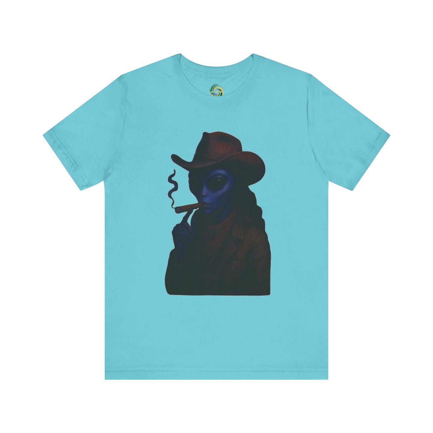 Mysterious Cowboy Tee, Unisex T-Shirt, Vintage Style Graphic Tee, Casual Wear, Gift for Him/Her, Unique Art Shirt