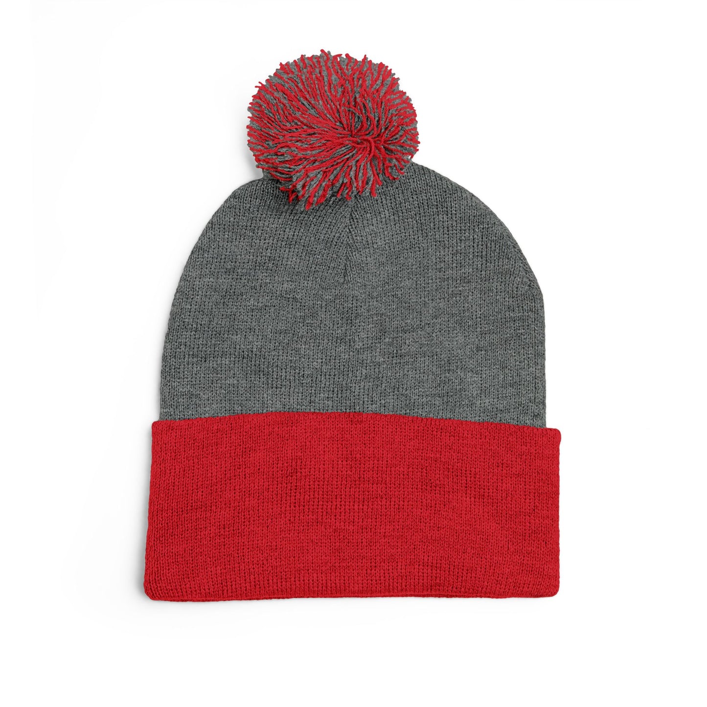 Cozy Embroidered Pom-Pom Knit Cap, Winter Hat for Men & Women, Holiday Gift Beanie, Cute Knitted Cap, Casual Headwear