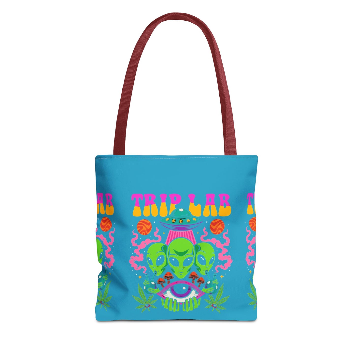 Colorful AOP Tote Bag with Casual Vibe, Ideal for Beach Days, Shopping, Festivals, or Gifts, Featuring 'TRIP LAR' Design