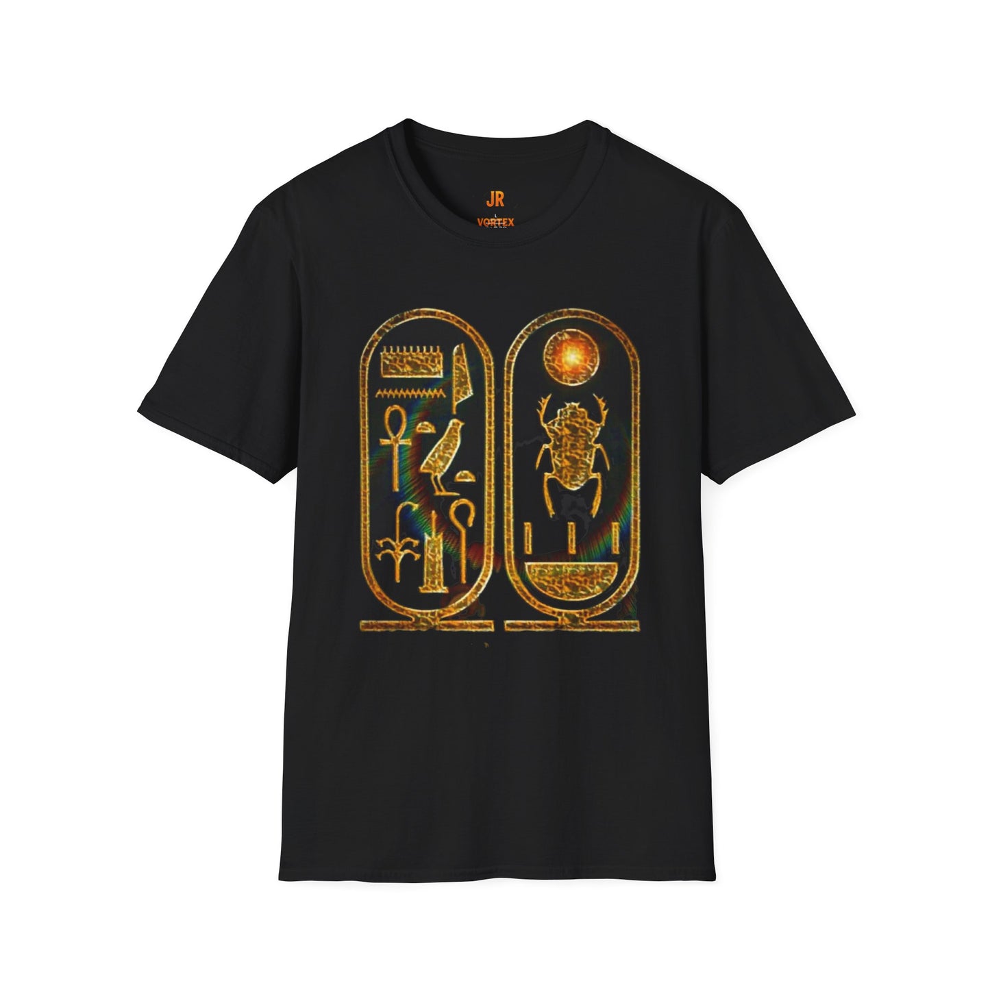 Vintage Egyptian Art Unisex Softstyle T-Shirt - Retro Graphic Tee, Unisex Casual Wear, Unique Gift for History Lovers, Summer Essential