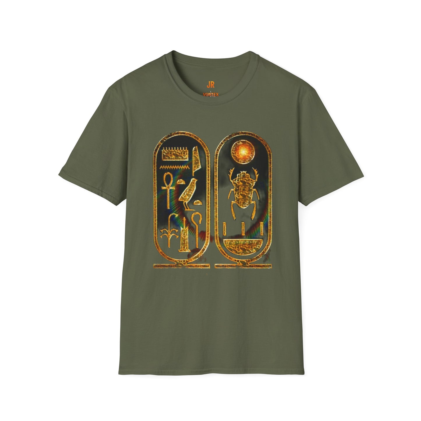 Vintage Egyptian Art Unisex Softstyle T-Shirt - Retro Graphic Tee, Unisex Casual Wear, Unique Gift for History Lovers, Summer Essential