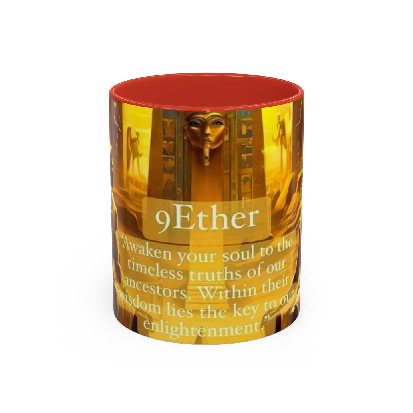 9 Ether coffee mugs, Ceramic Tea Cup, Afrocentric Drinkware, Meditation Coffee Mug, Melanin Magic Gift, Ethnic Kitchen Decor