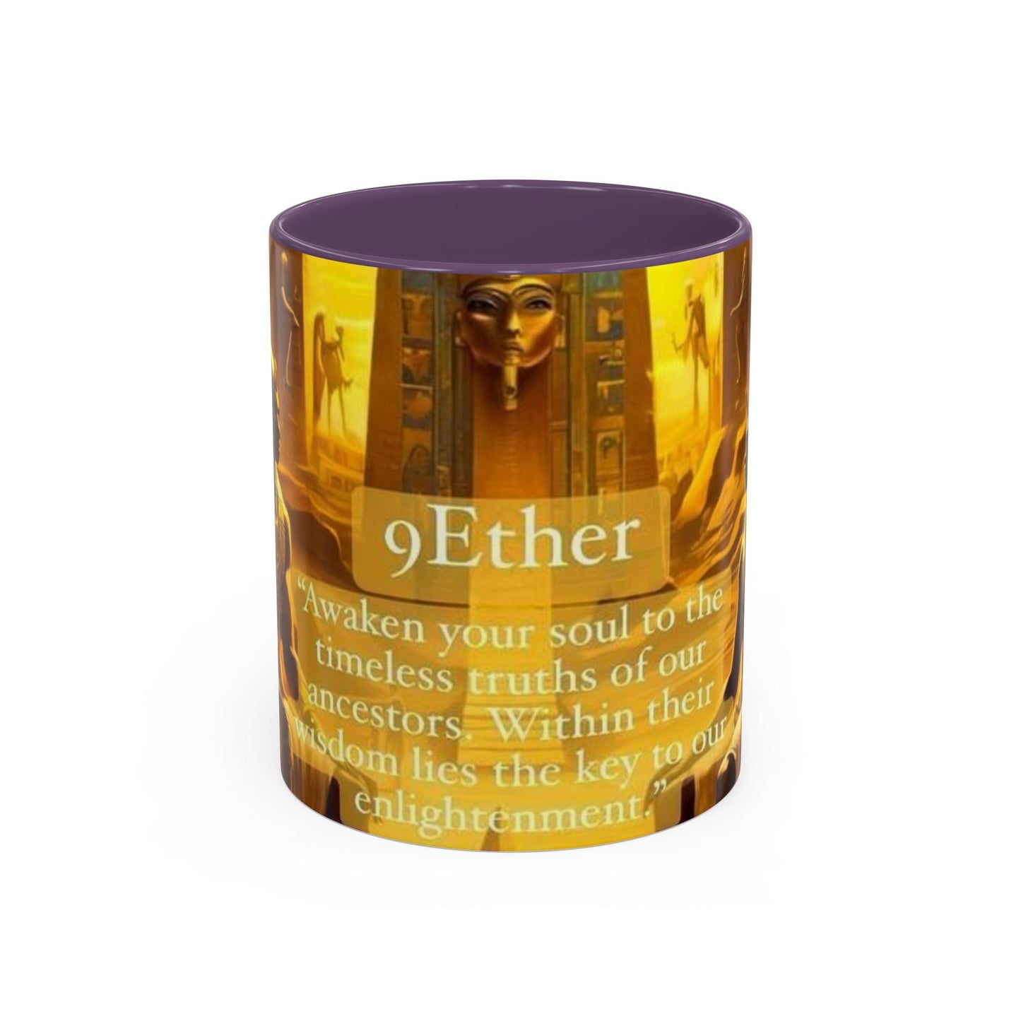 9 Ether coffee mugs, Ceramic Tea Cup, Afrocentric Drinkware, Meditation Coffee Mug, Melanin Magic Gift, Ethnic Kitchen Decor