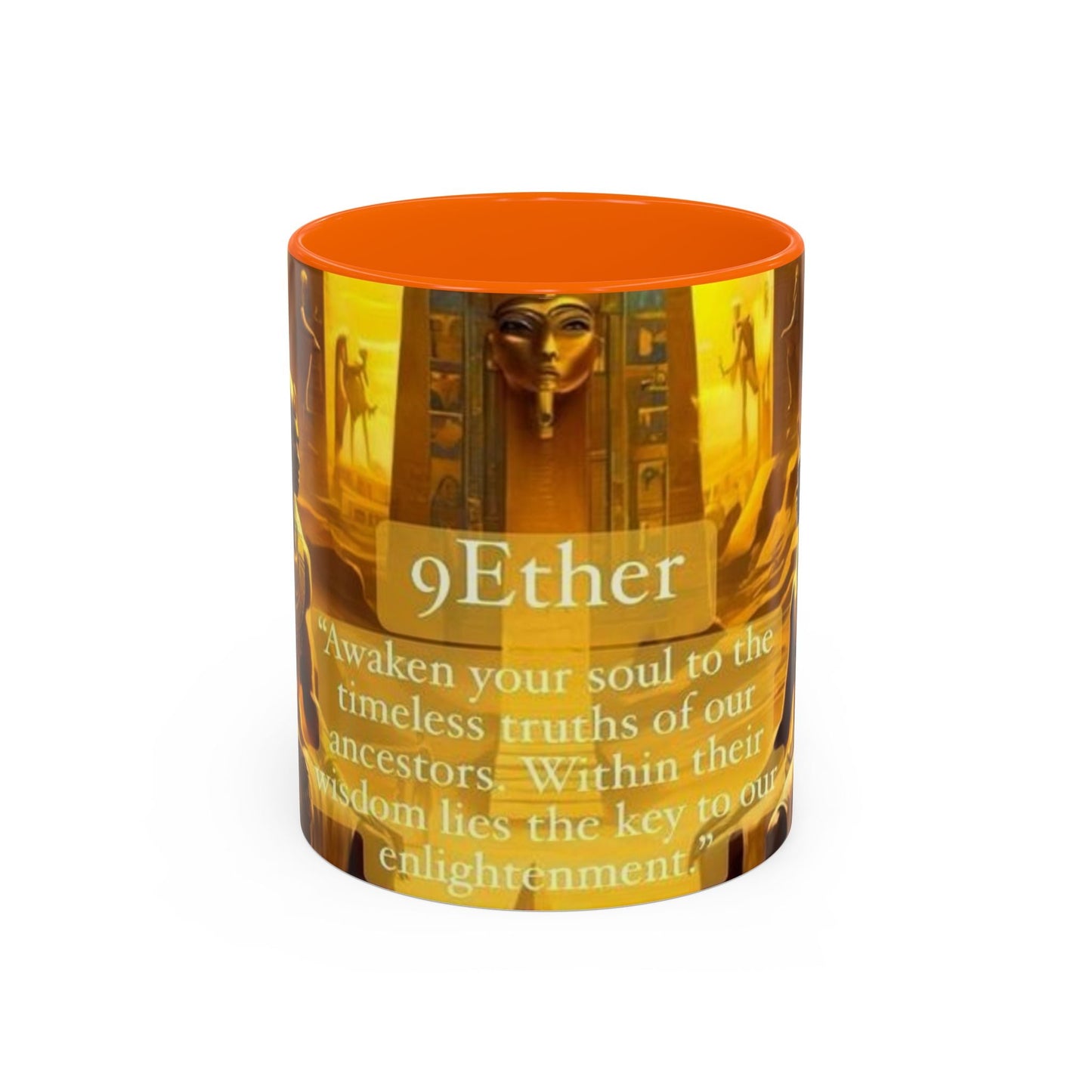 9 Ether coffee mugs, Ceramic Tea Cup, Afrocentric Drinkware, Meditation Coffee Mug, Melanin Magic Gift, Ethnic Kitchen Decor