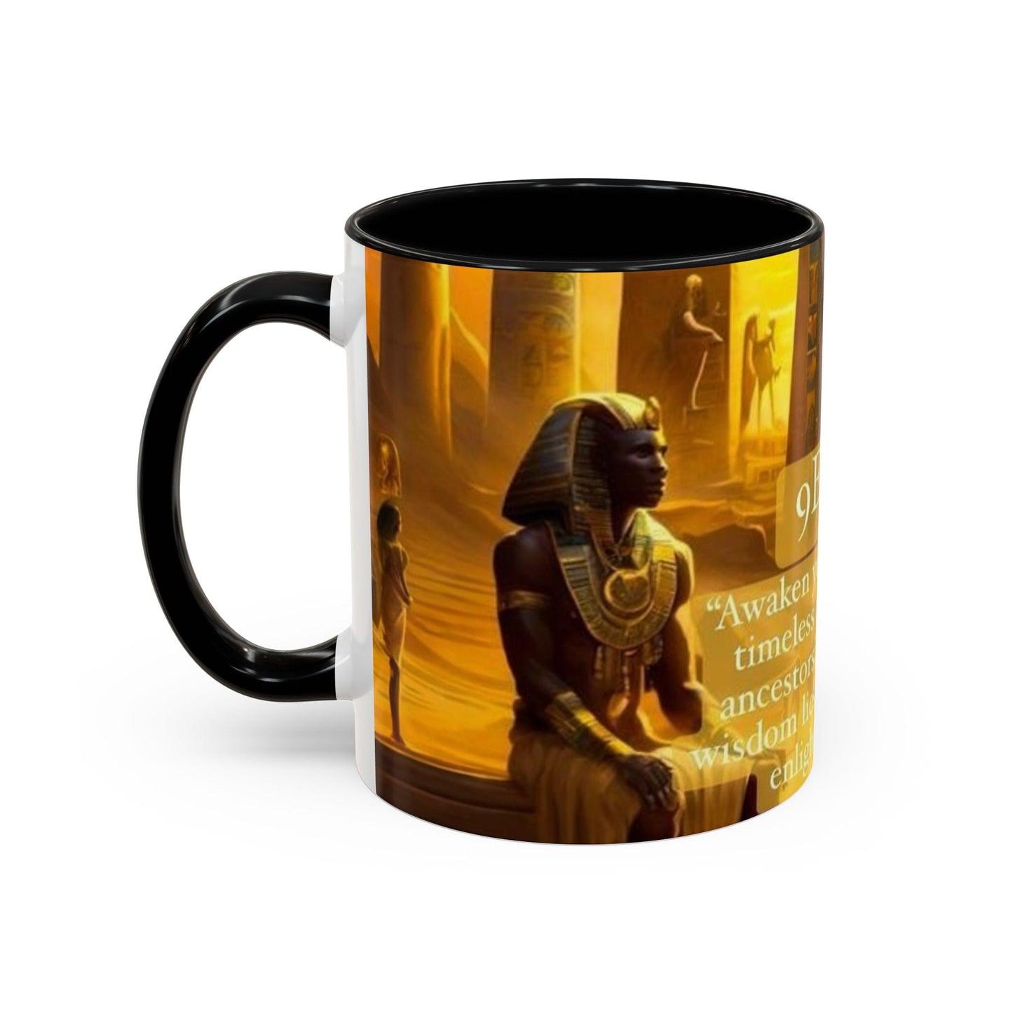 9 Ether coffee mugs, Ceramic Tea Cup, Afrocentric Drinkware, Meditation Coffee Mug, Melanin Magic Gift, Ethnic Kitchen Decor