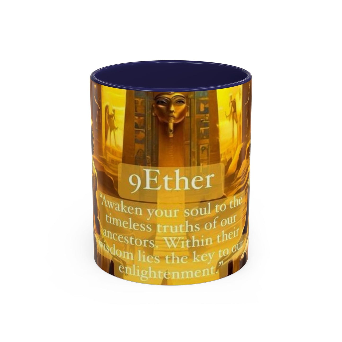 9 Ether coffee mugs, Ceramic Tea Cup, Afrocentric Drinkware, Meditation Coffee Mug, Melanin Magic Gift, Ethnic Kitchen Decor
