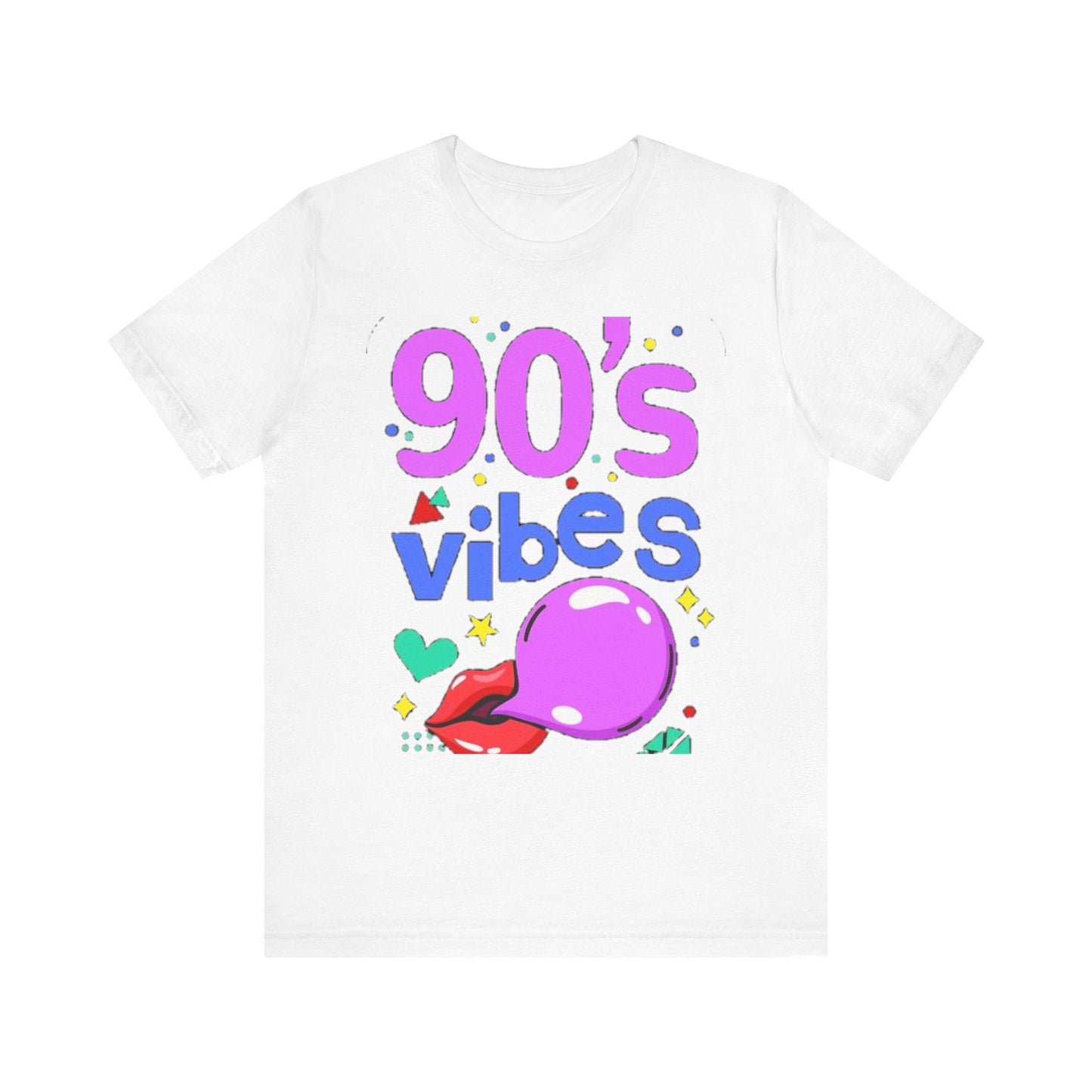 90's Vibes Unisex Short Sleeve Tee - Retro Graphic T-Shirt for Nostalgic Comfort