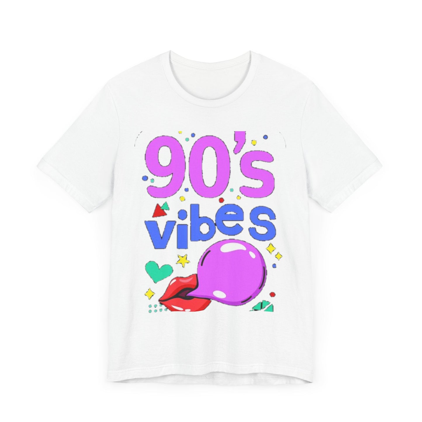 90's Vibes Unisex Short Sleeve Tee - Retro Graphic T-Shirt for Nostalgic Comfort