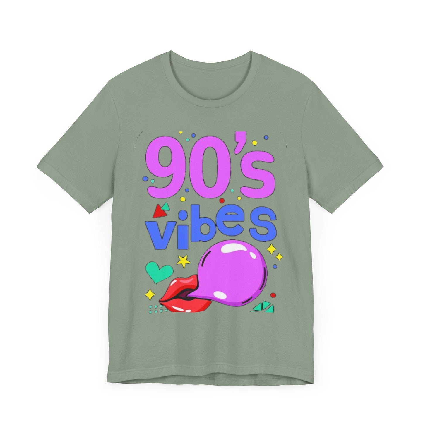 90's Vibes Unisex Short Sleeve Tee - Retro Graphic T-Shirt for Nostalgic Comfort